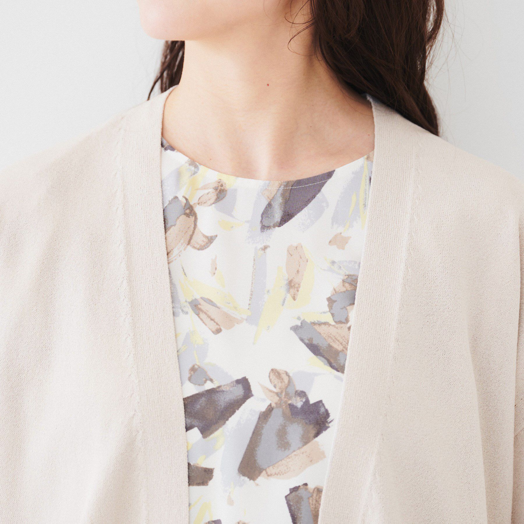 UNTITLED「【体型カバー/通勤/冷房対策】釦レスカーディガン」|カーディガン|