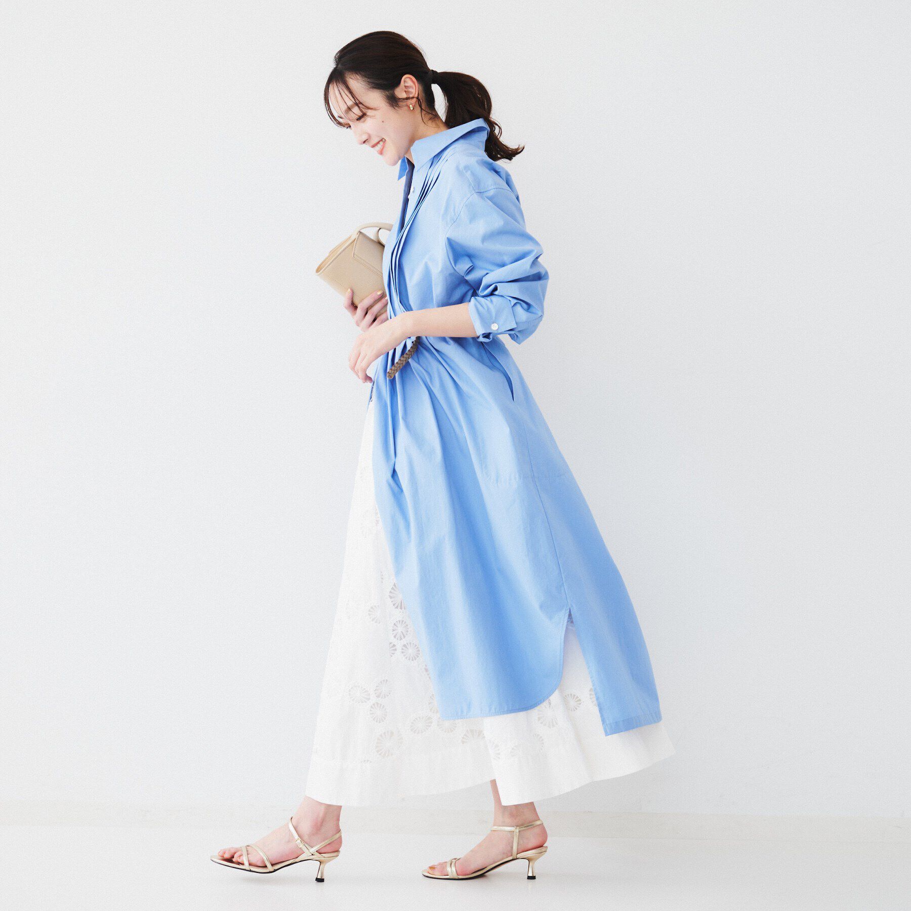 UNTITLED「タイプライターシャツワンピース」|ワンピース|