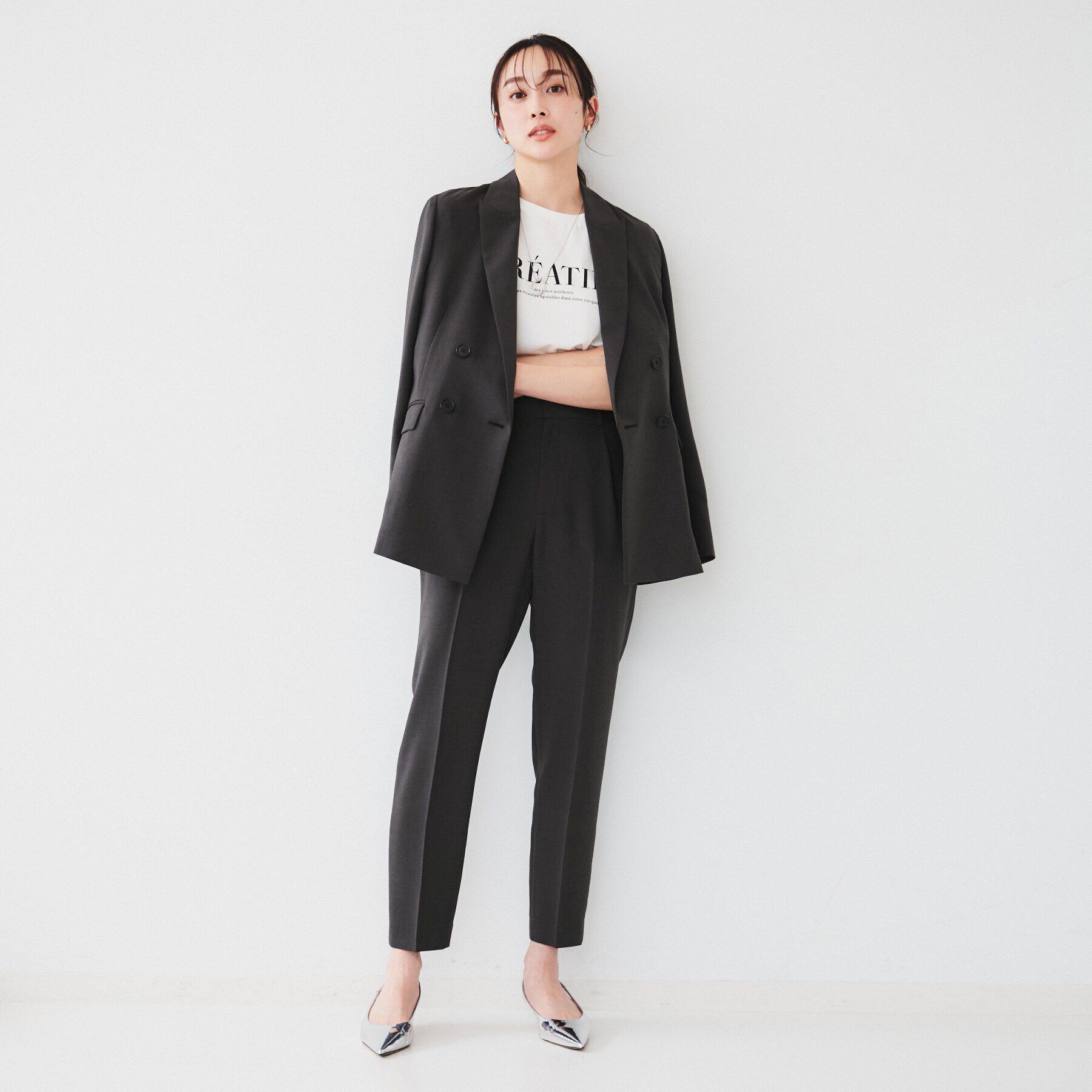 UNTITLED「【接触冷感/UV/セットアップ可能】ライトウェイト タックテーパードパンツ」|その他|