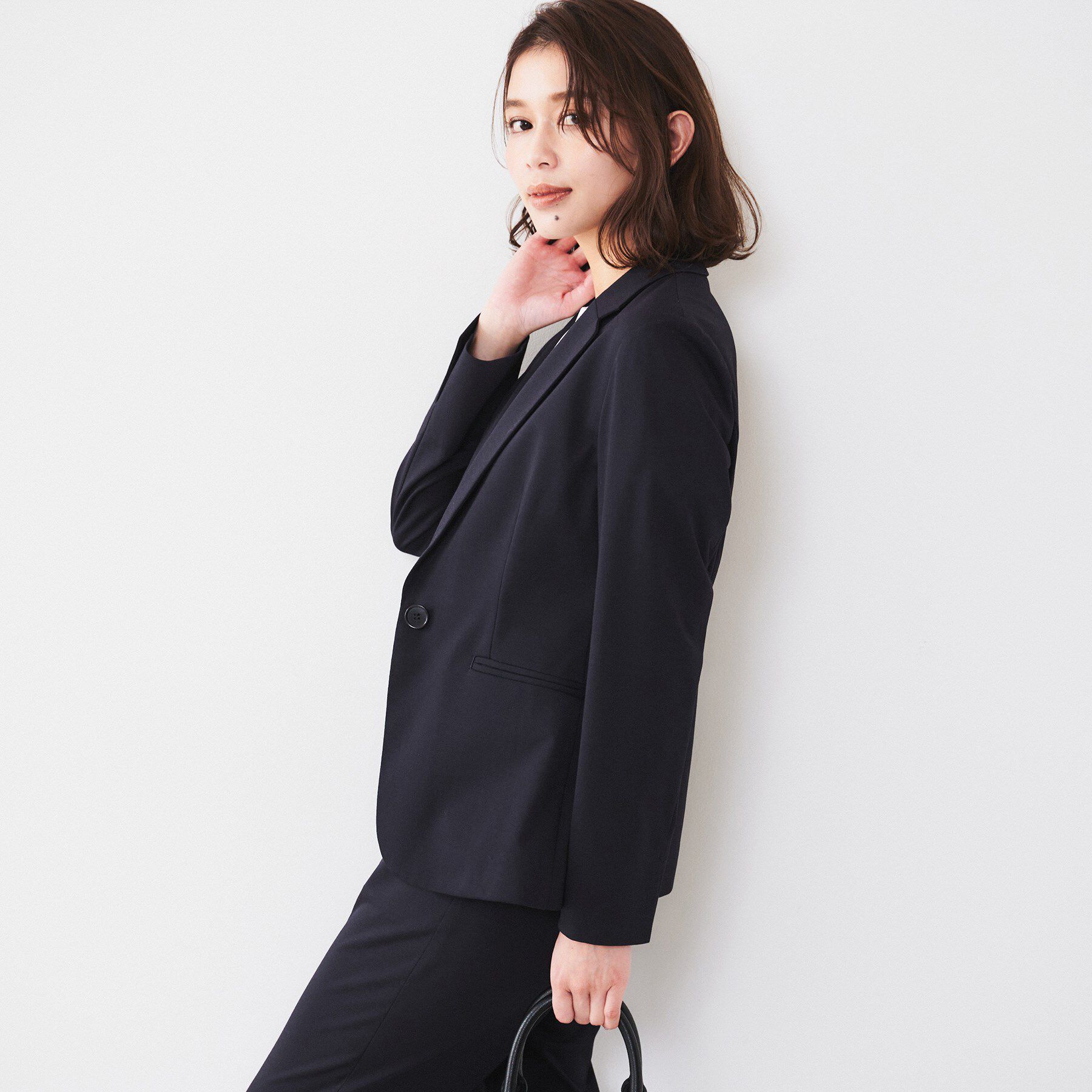 UNTITLED「【通勤スーツ】コットン混ジャージ テーラードジャケット」|テーラードジャケット|