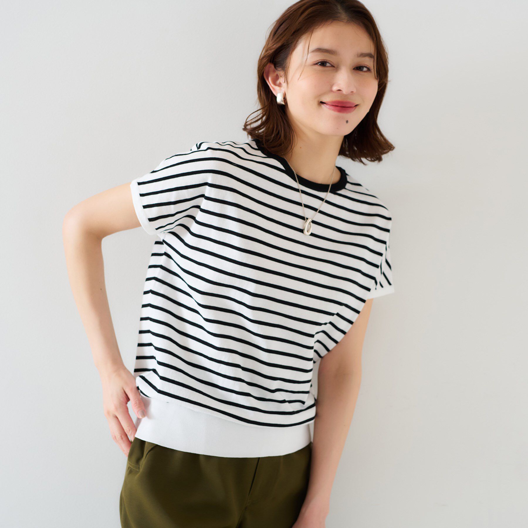 UNTITLED「【11色展開/コットン100/アンサンブル可能】 プルオーバーニット」|ニット・セーター|