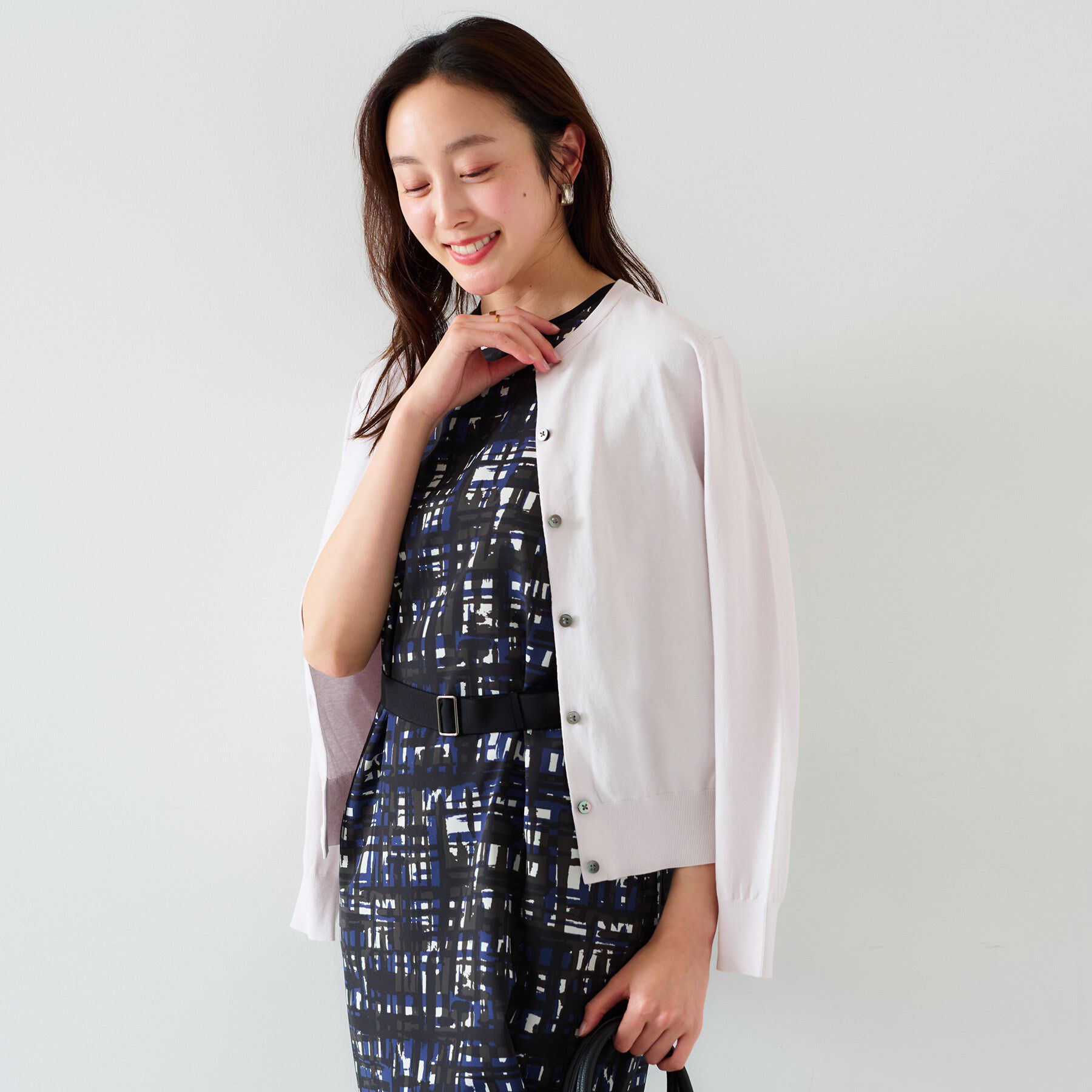 UNTITLED「【11色展開/コットン100/アンサンブル可能】クルーカーディガン」|カーディガン|