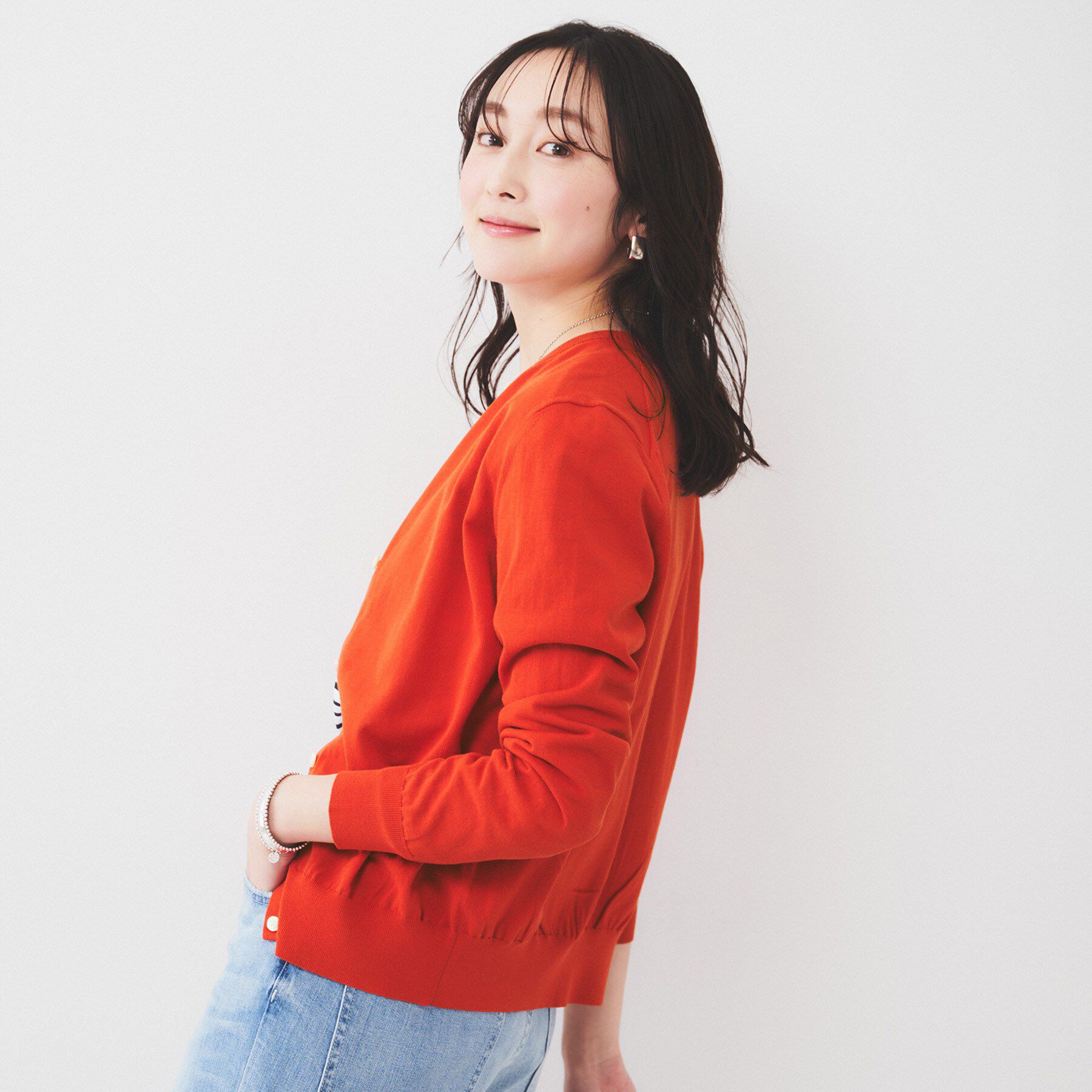 UNTITLED「【11色展開/コットン100/アンサンブル可能】クルーカーディガン」|カーディガン|