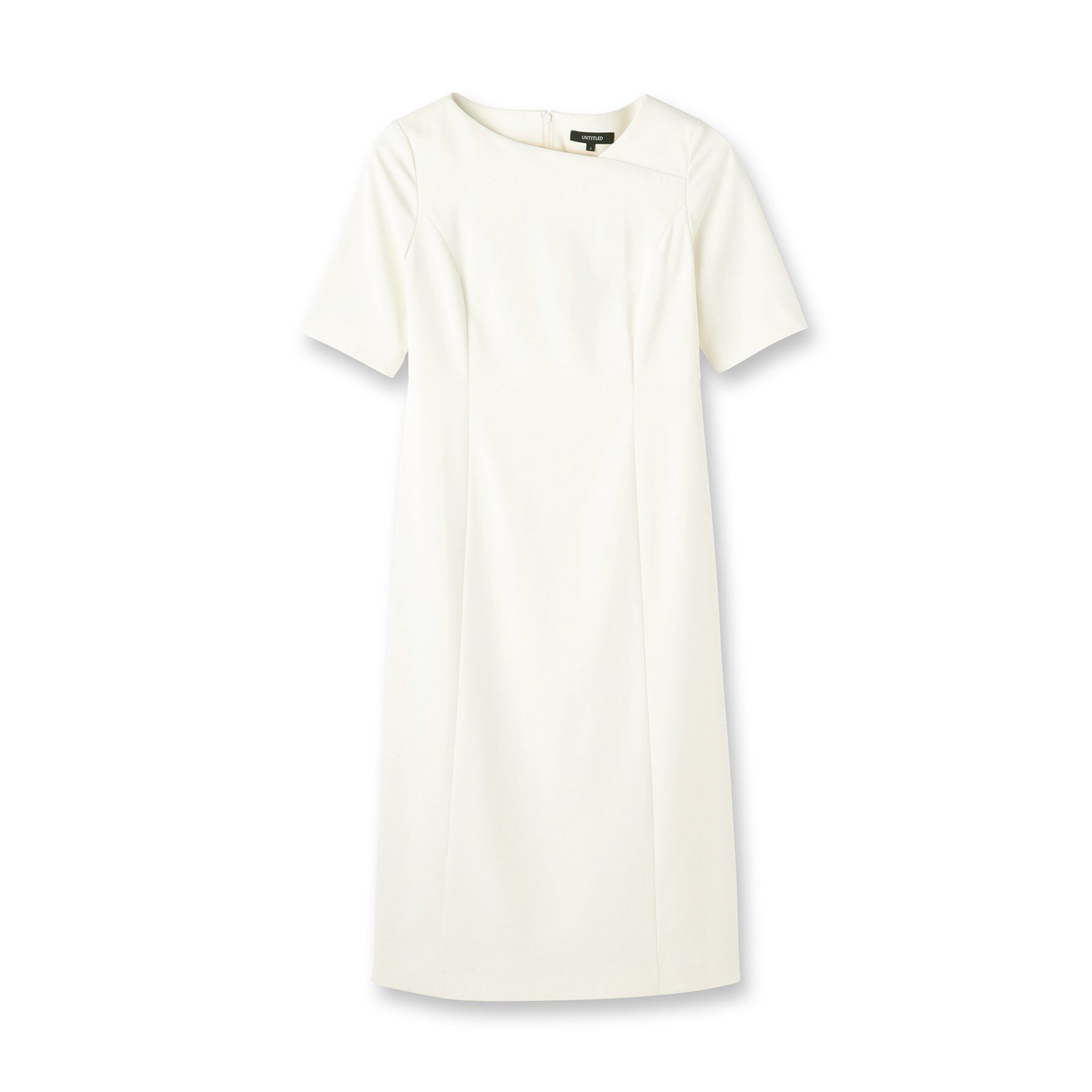 UNTITLED「【きれいめ/上品/夏ワンピ】アシメネックワンピース」|ワンピース|