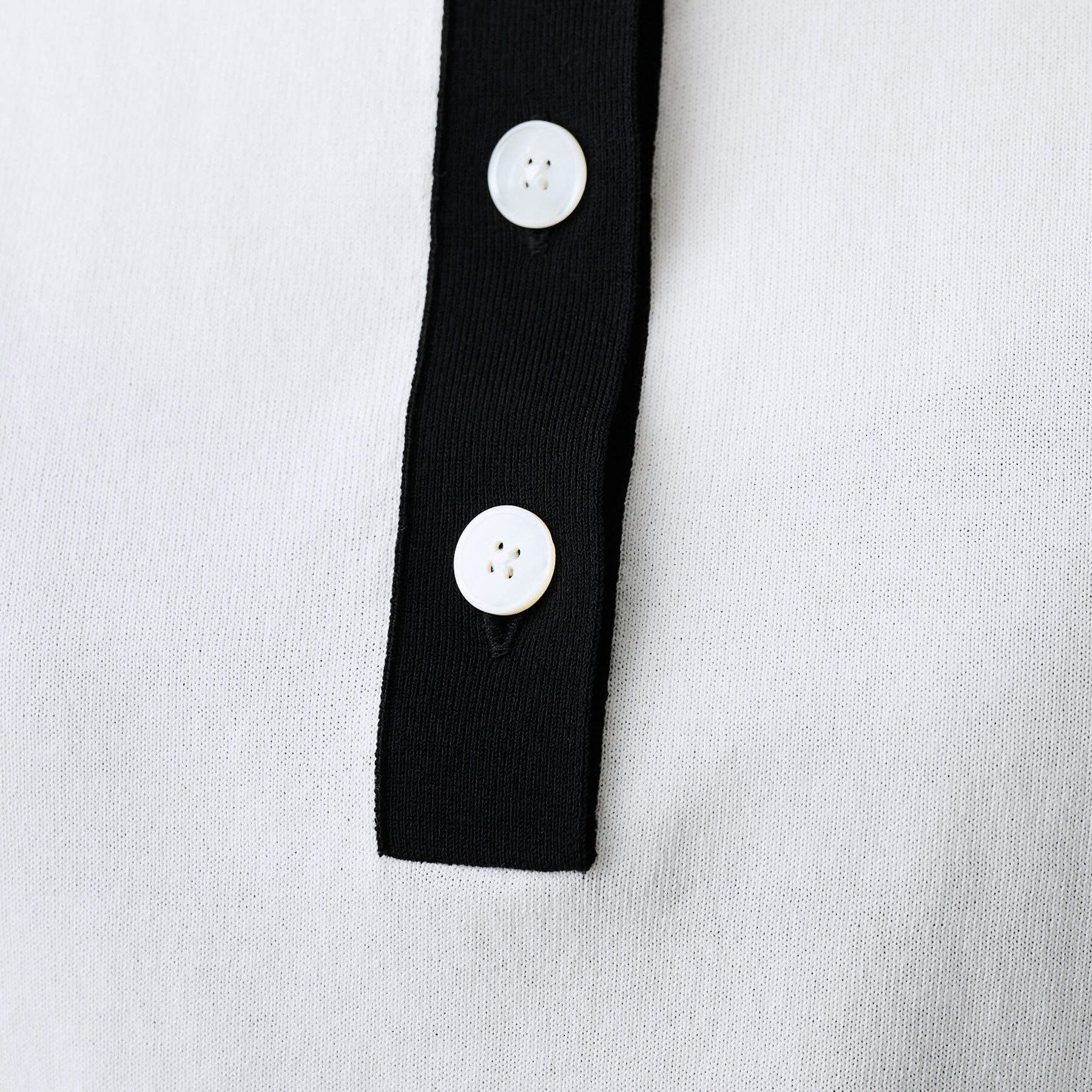 UNTITLED「【トレンド/きれいめ】5分袖ポロニット」|ニット・セーター|