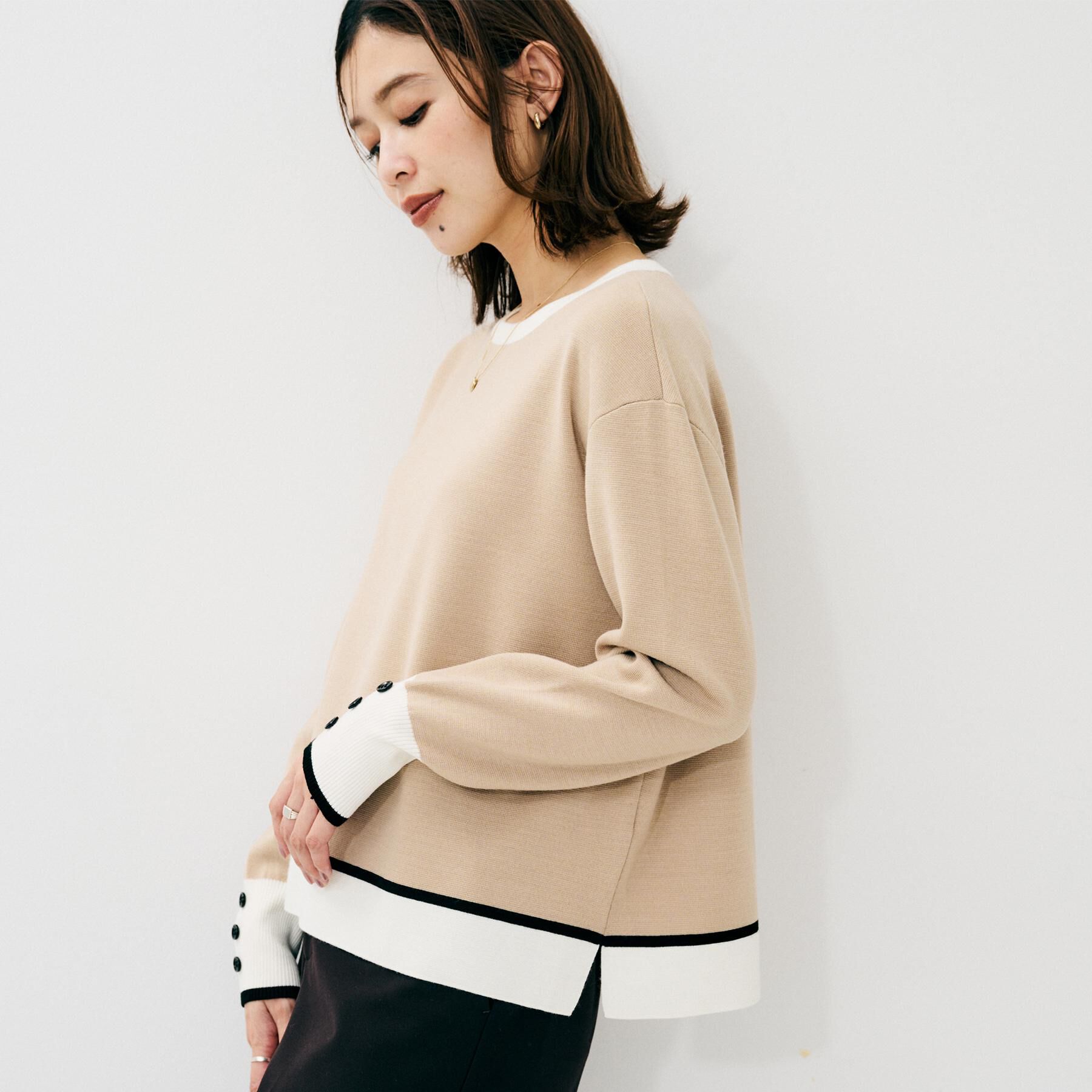 UNTITLED「【アンサンブル可/洗える】ウールミラノリブニット」|ニット・セーター|