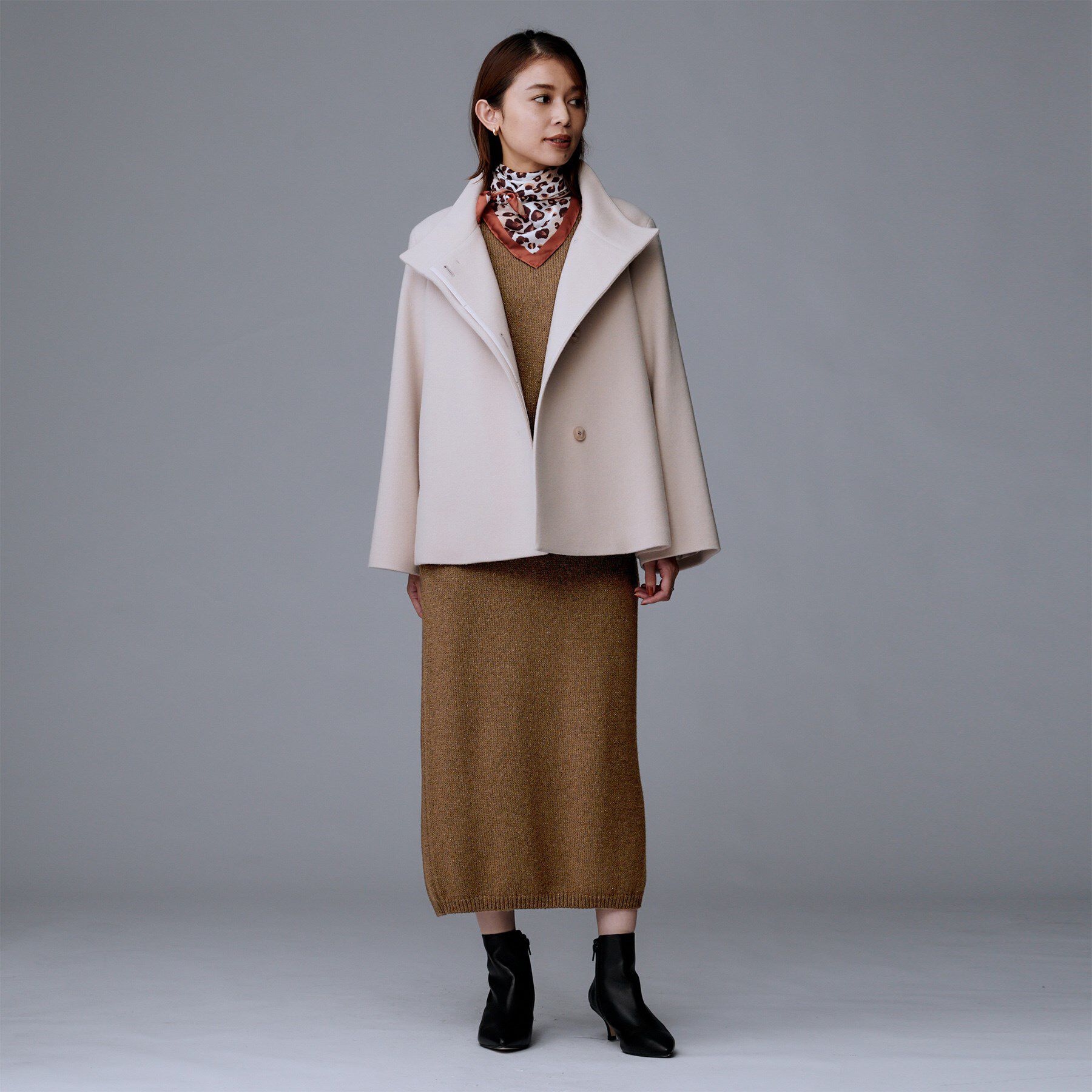 UNTITLED「【セットアップ可/ウエストゴム】ラメニットナロースカート」|スカート|