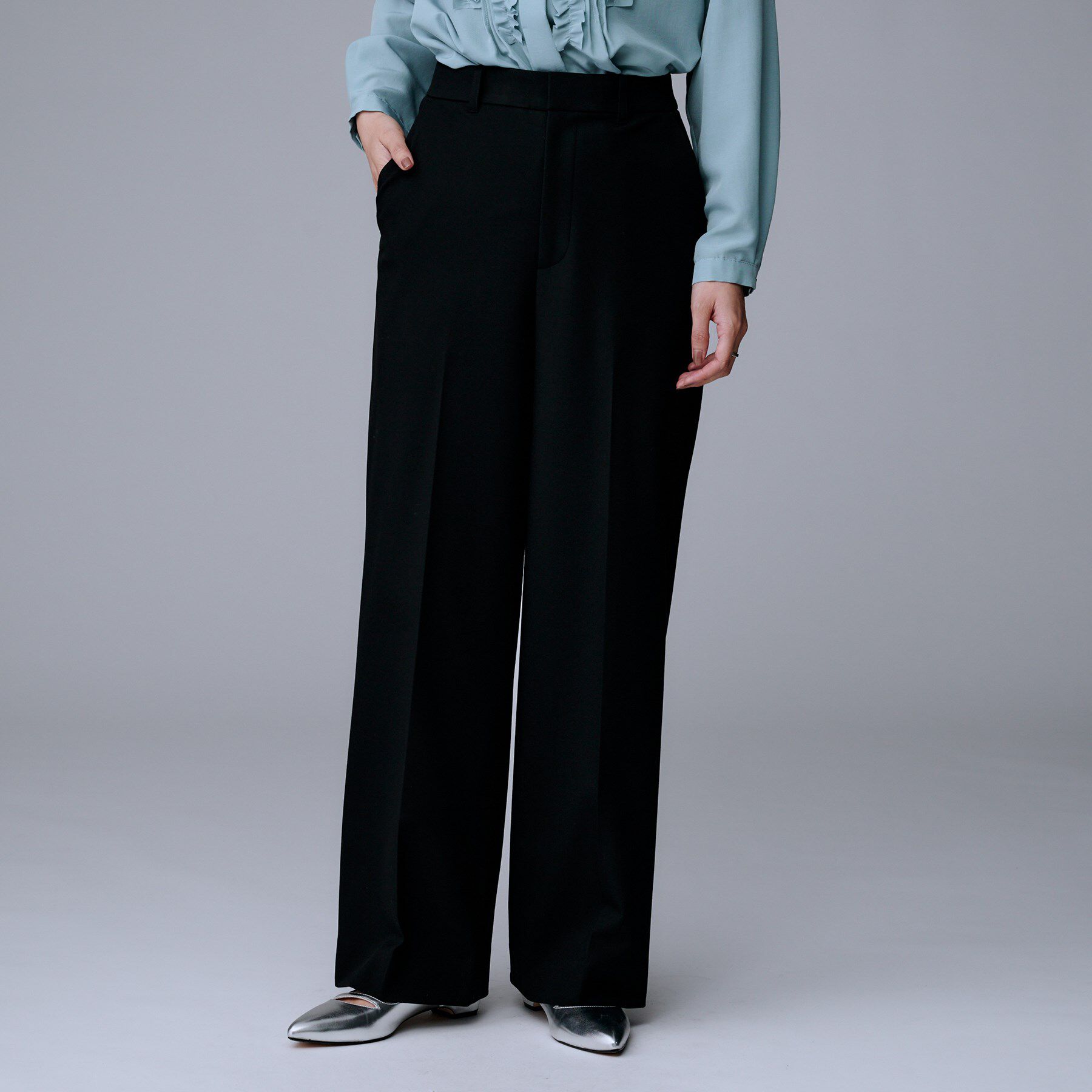 UNTITLED「【あったか素材/ストレッチ性】裏起毛ワイドパンツ」|その他|