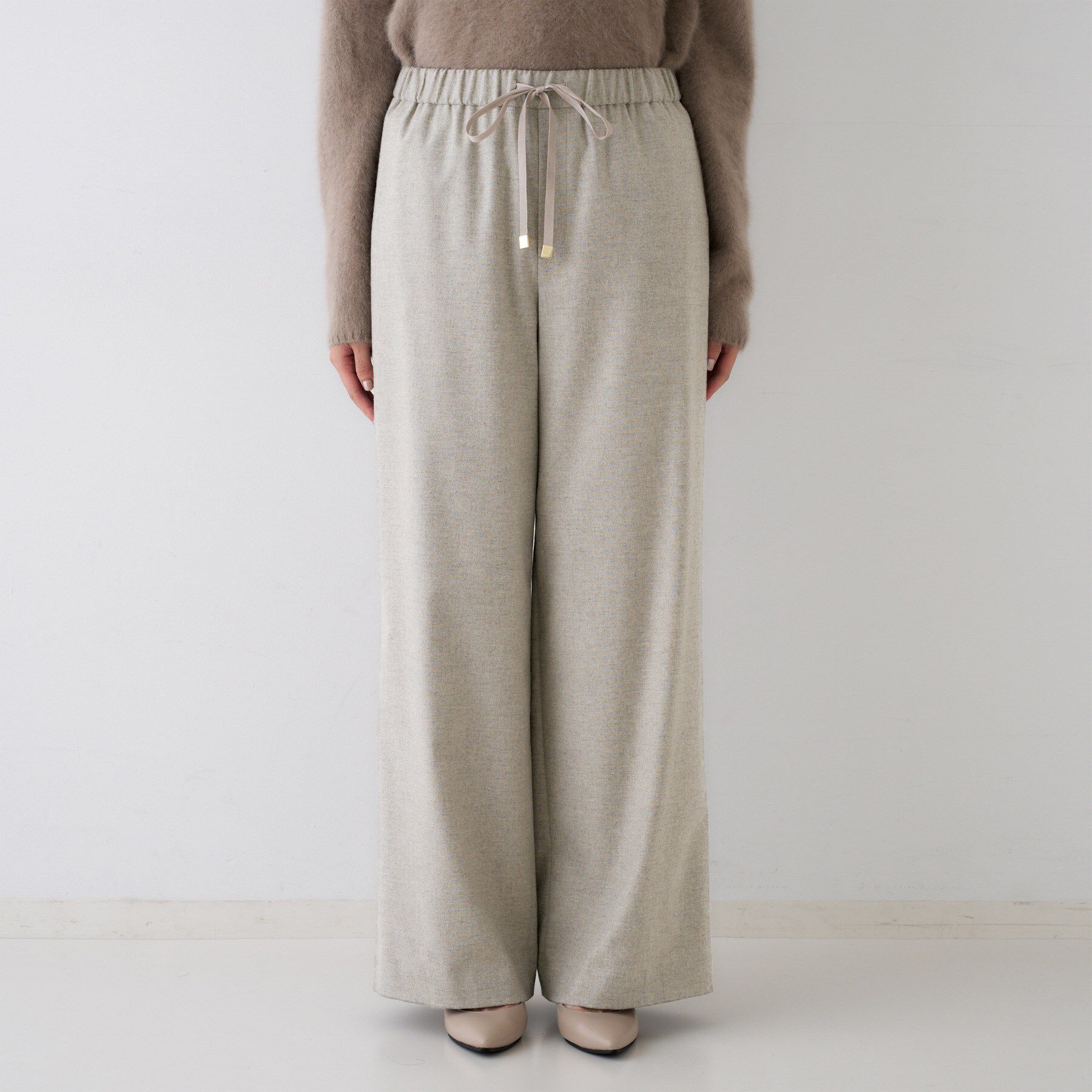 UNTITLED「【きれいめリラクシー/ウエストゴム】ウールサキソニー ワイドパンツ」|その他|