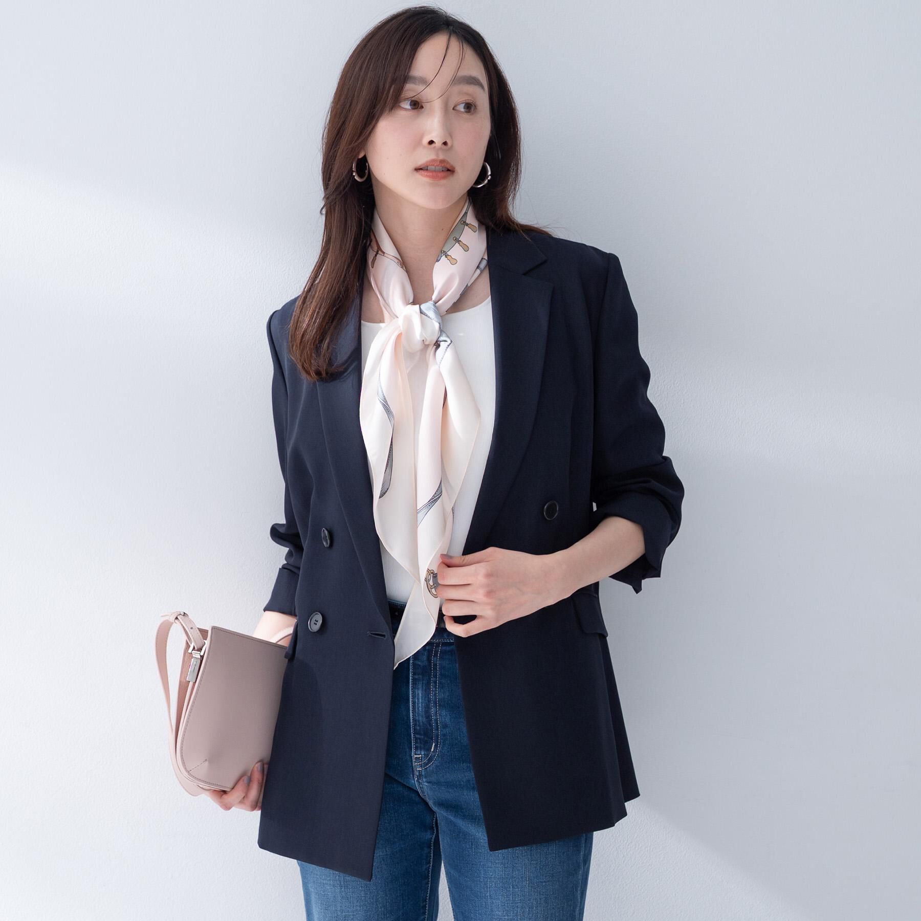 UNTITLED「【UV/接触冷感/洗える】エアリー ダブルブレストジャケット」|テーラードジャケット|