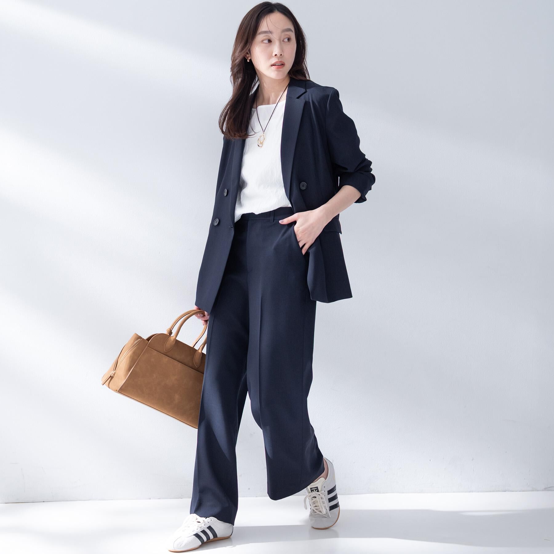 UNTITLED「【UV/接触冷感/洗える】エアリー ダブルブレストジャケット」|テーラードジャケット|