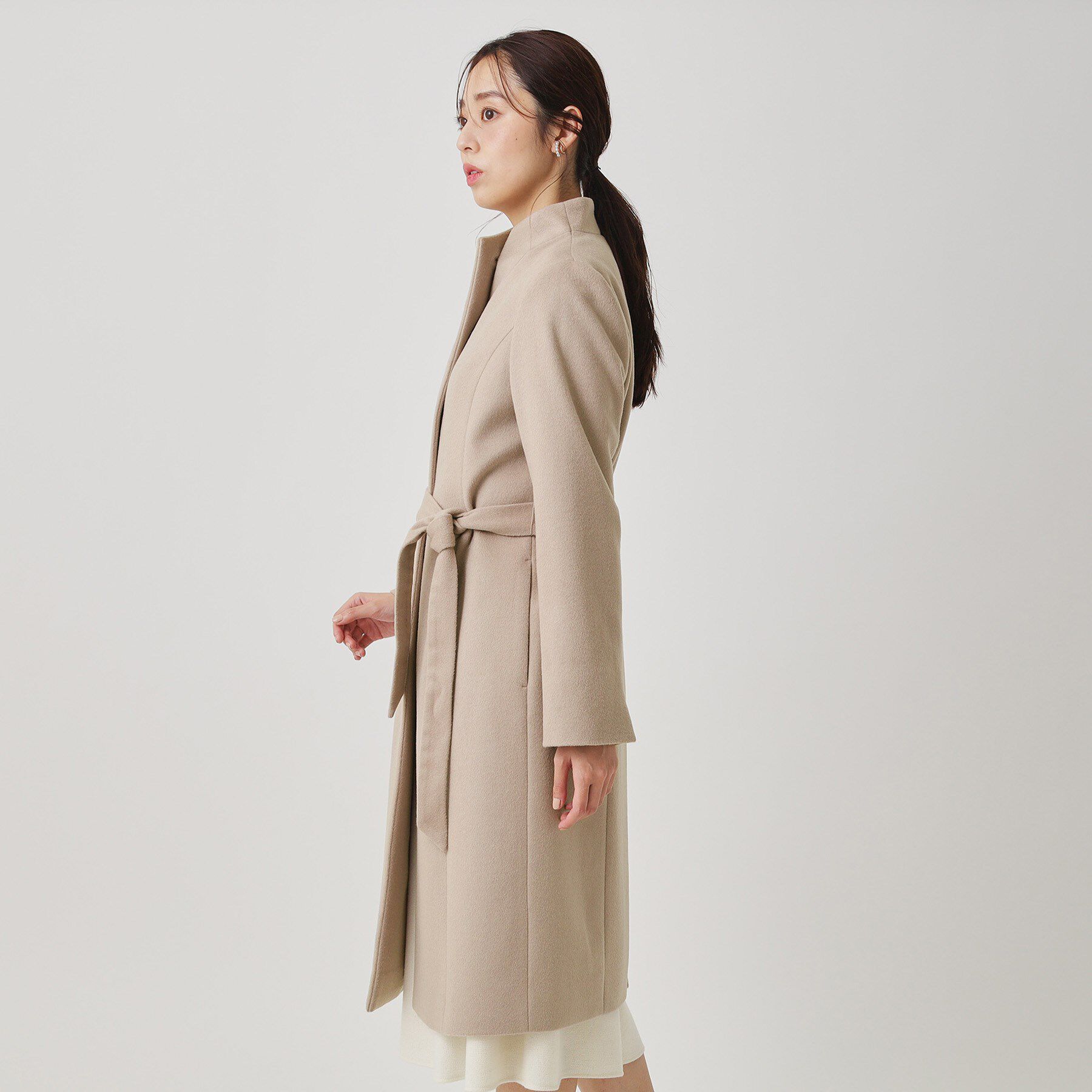 COUP DE CHANCE「【カシミヤ混／日本製】Iラインスタンドウィングカラーコート」|その他|