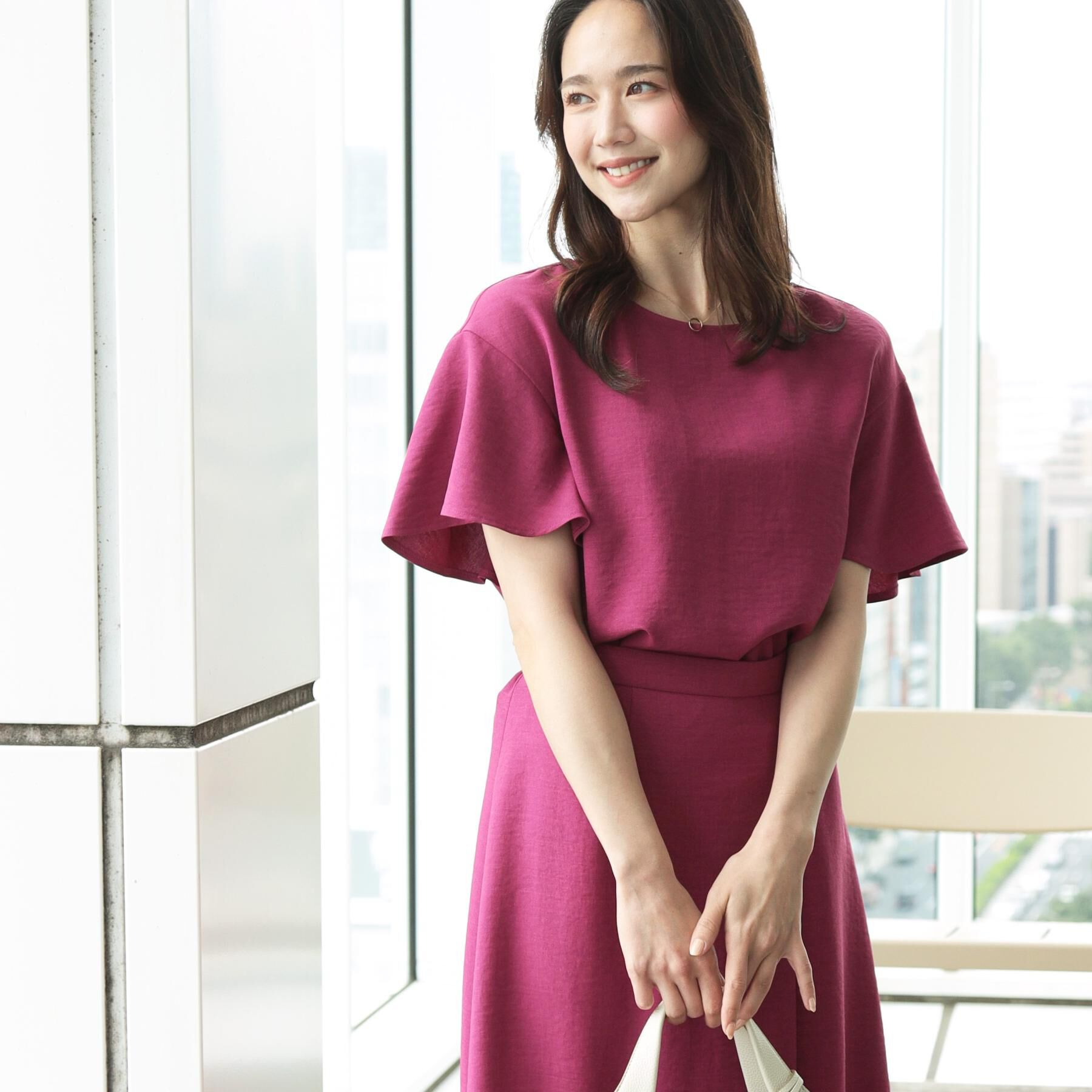 COUP DE CHANCE「【洗える】フレアー袖ブラウス」|シャツ・ブラウス|