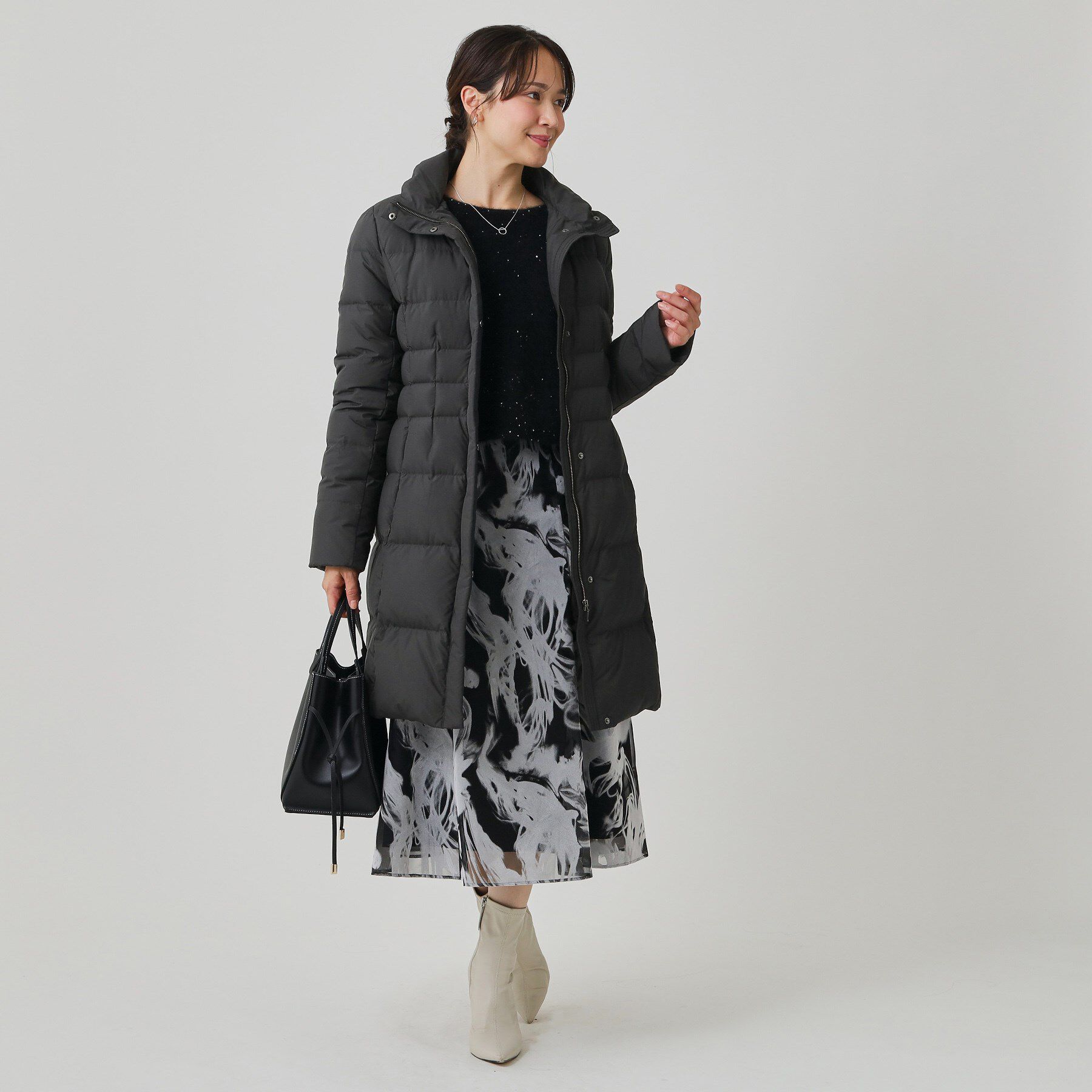 COUP DE CHANCE「【フランス産ホワイトダックダウン／FP800保温性◎／抗菌防臭／手洗い可】ロングダウンコート」|ダウン|