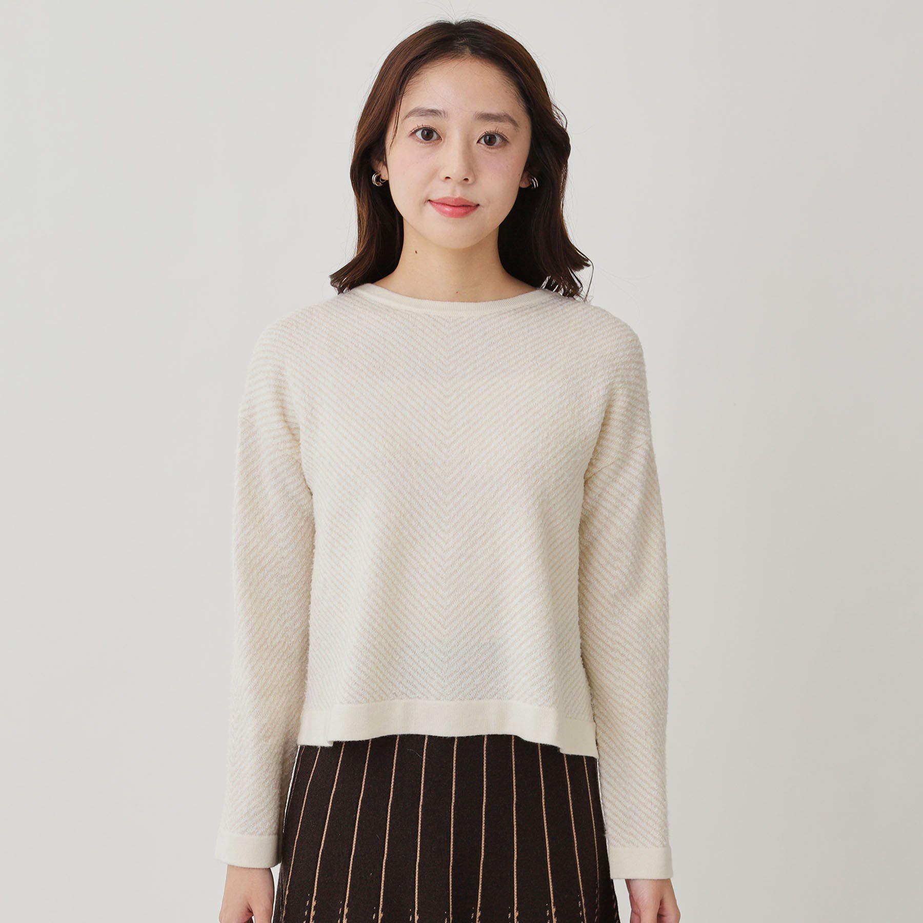 COUP DE CHANCE「【手洗い可】ジャガートニットトップス」|ニット・セーター|