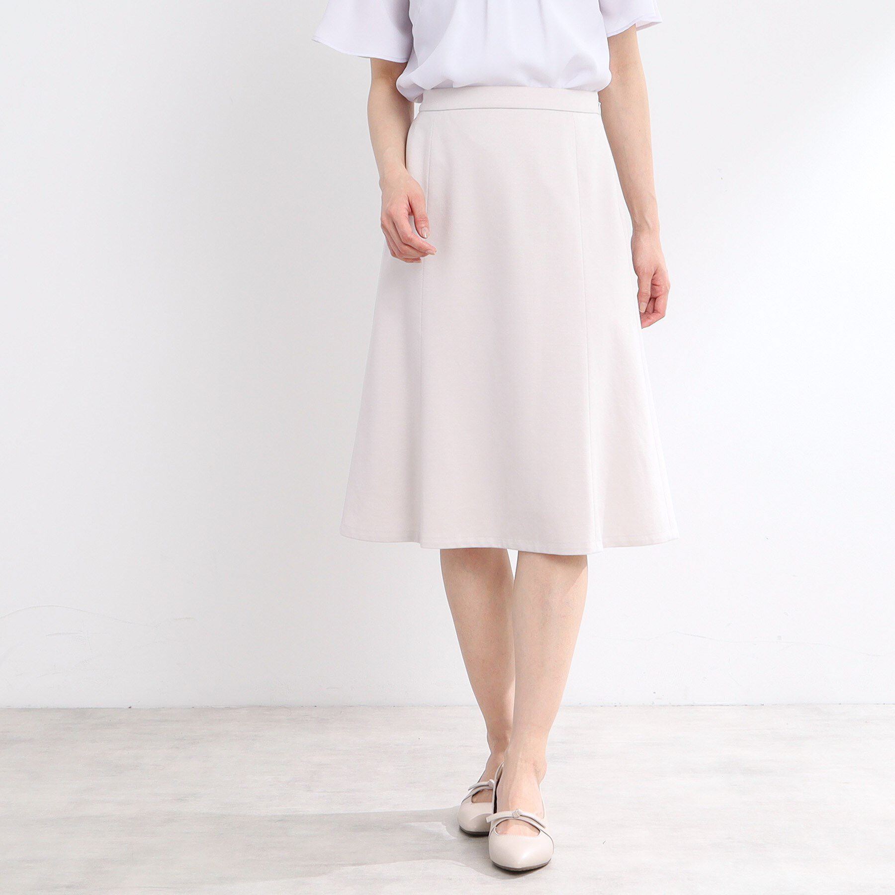 Reflect「【匠シリーズ／洗える】匠ソフトフレアスカート」|スカート|グレージュ(050)