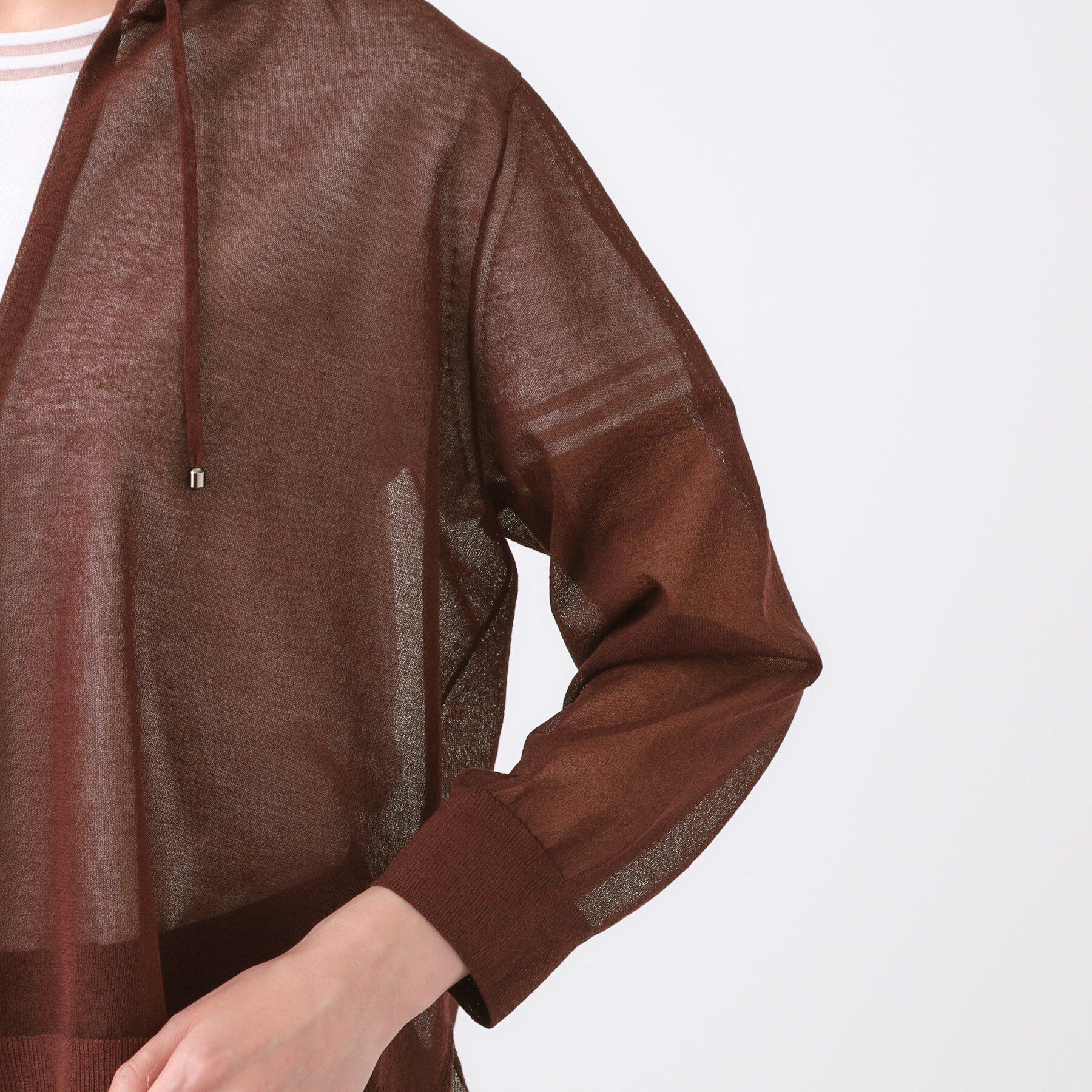 Reflect「【寒暖差対策に◎／手洗い可／旅行や通勤に】フード付きシアーカーディガン」|カーディガン|