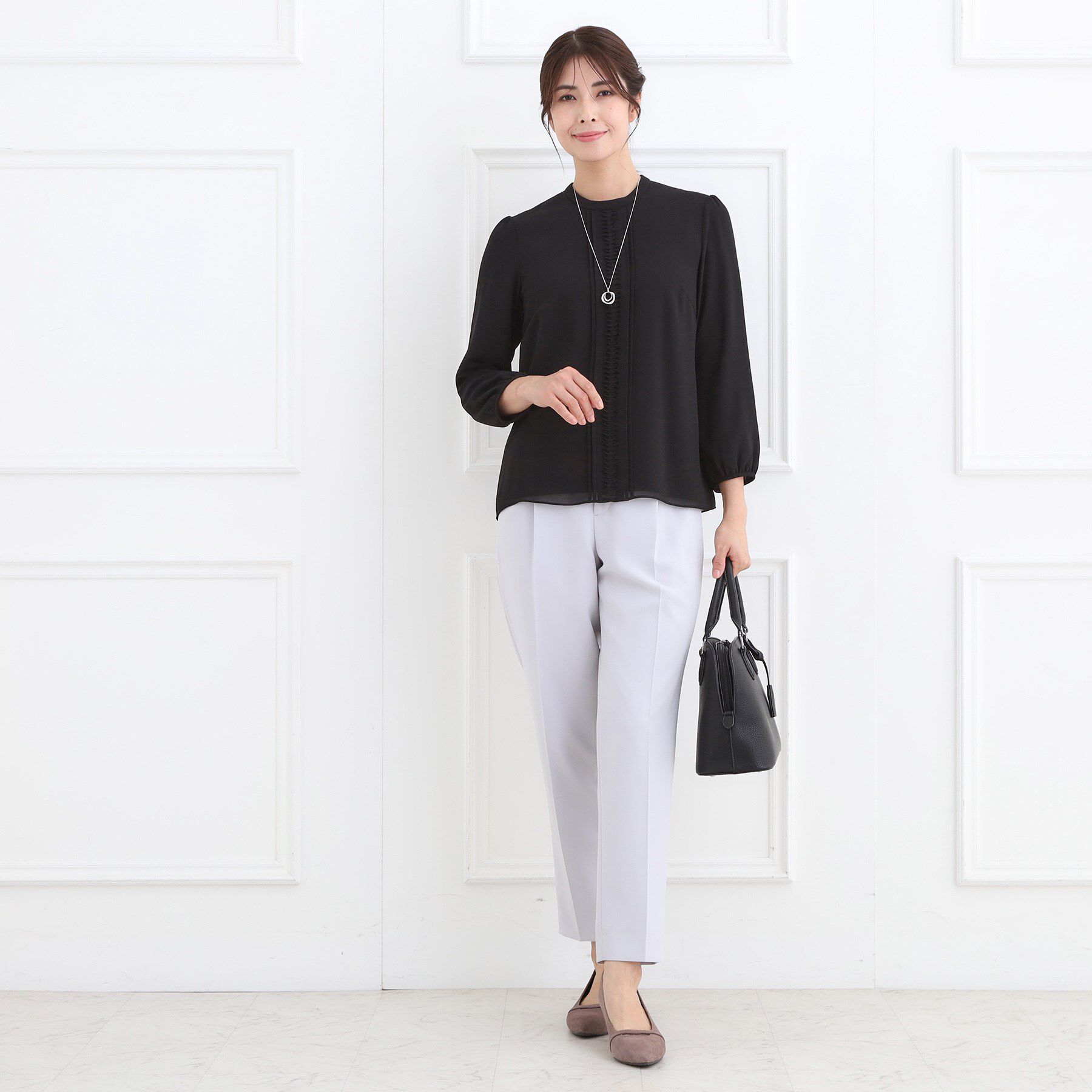 Reflect「【お仕事に◎】スタンドネックブラウス」|シャツ・ブラウス|