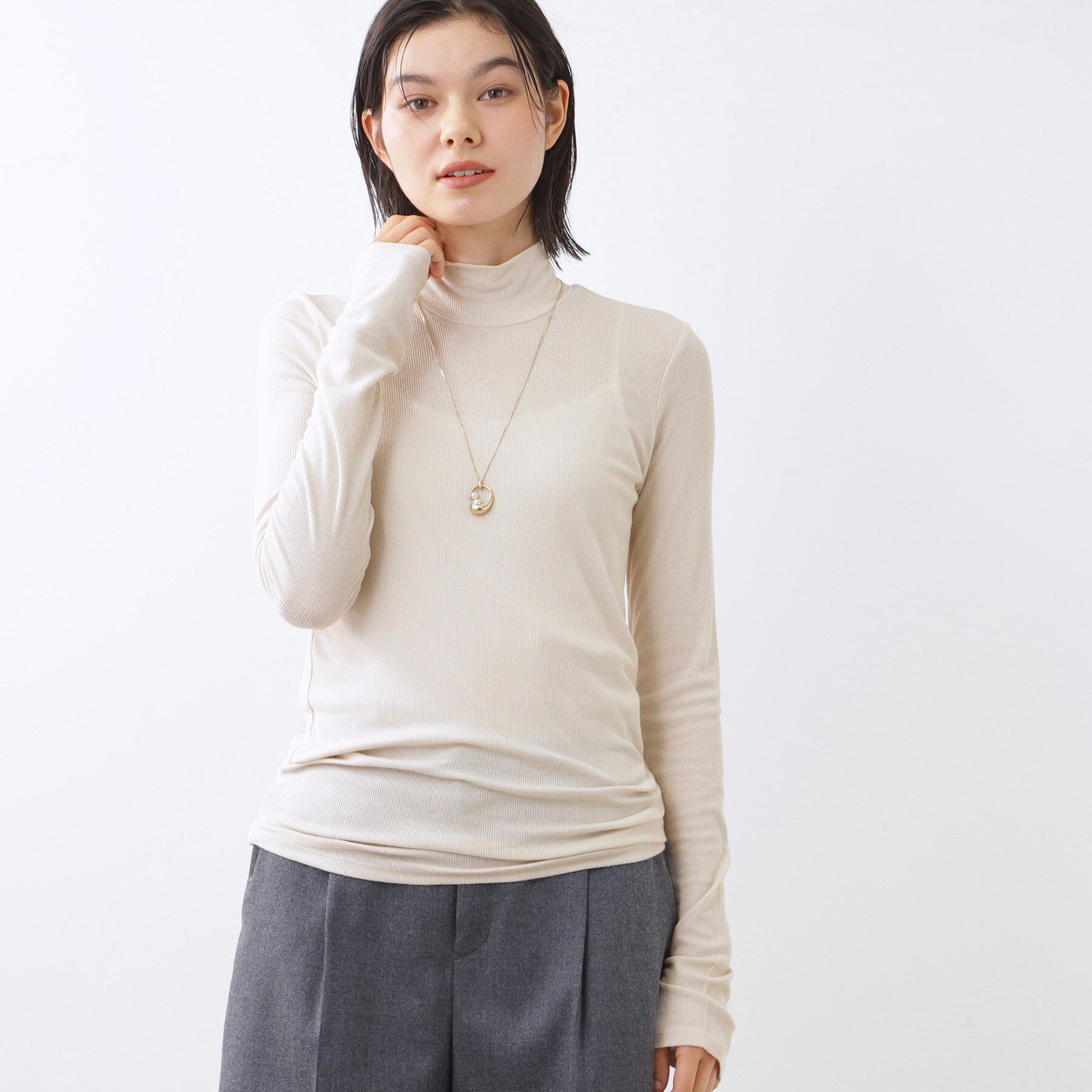 Reflect「【重ね着に大活躍◎／暖か保湿素材】プチタートルネックニット」|ニット・セーター|