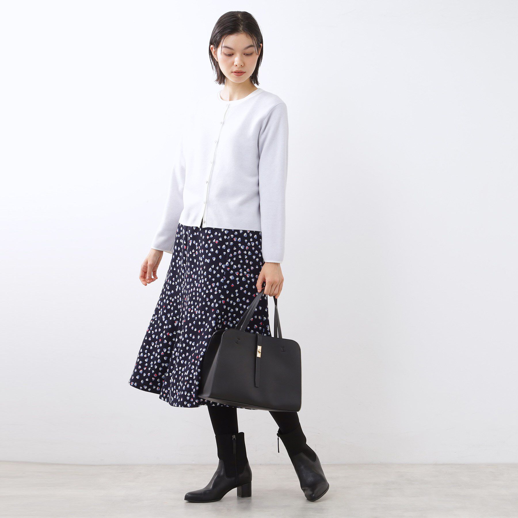 Reflect「ソフトフレアプリントスカート」|スカート|