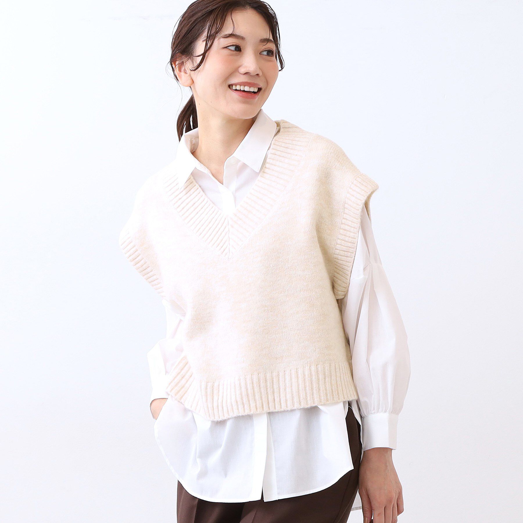 Reflect「【単品使い◎】ニットベスト＋シャツセット」|その他|