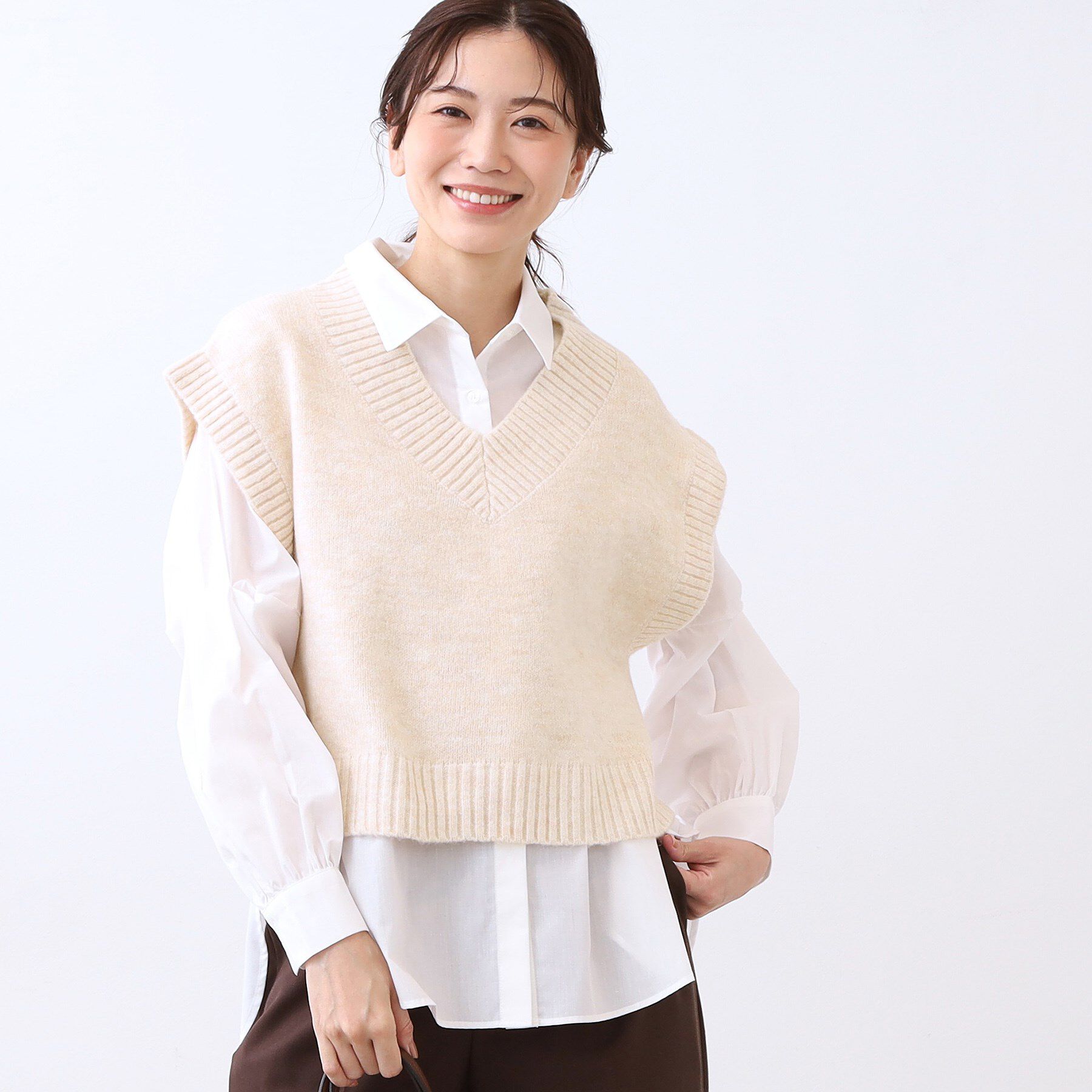 Reflect「【単品使い◎】ニットベスト＋シャツセット」|その他|