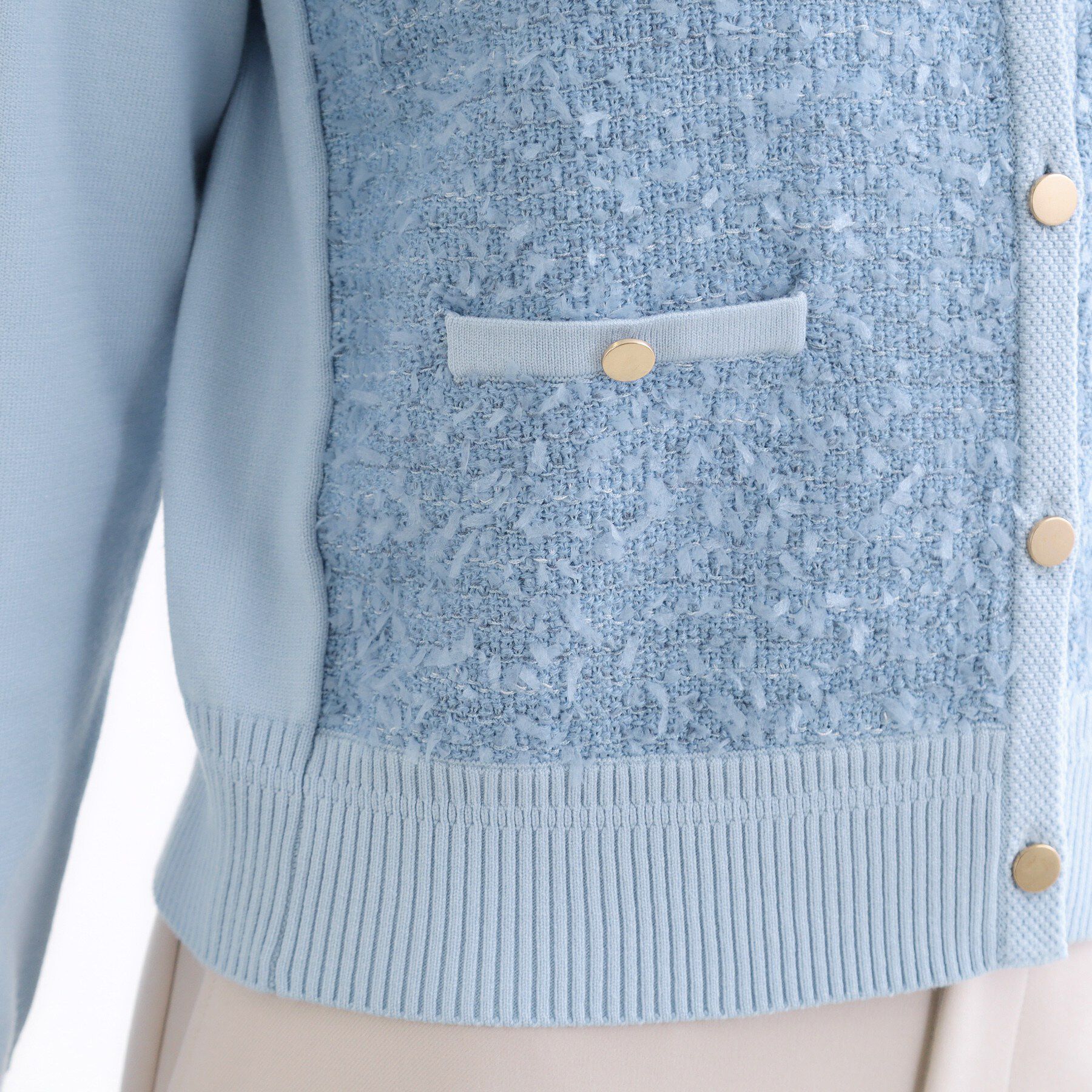 Reflect「【着映え◎】ツイード風ニットカーディガン」|カーディガン|