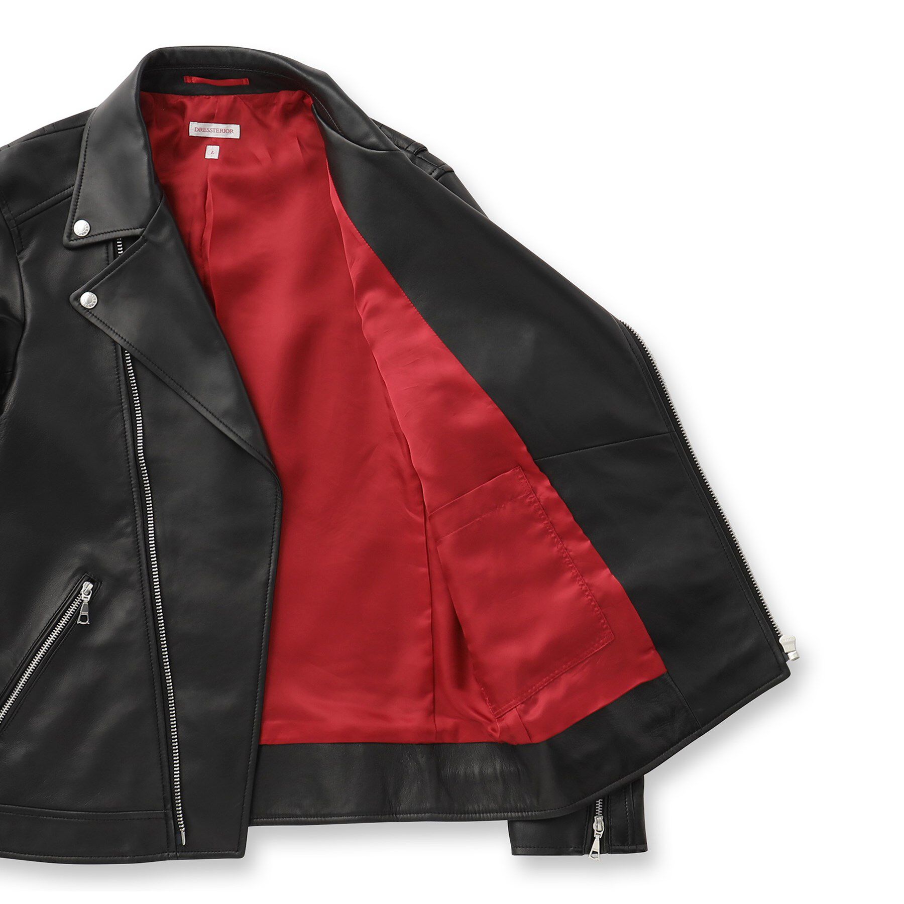 DRESSTERIOR「【本革】レザーライダースジャケット」|ライダースジャケット|