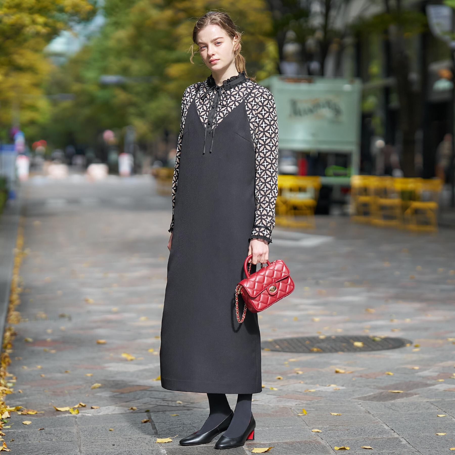 DRESSTERIOR「【美人百花/モデル美香着用】コンフォートアイラインキャミワンピース」|ワンピース|