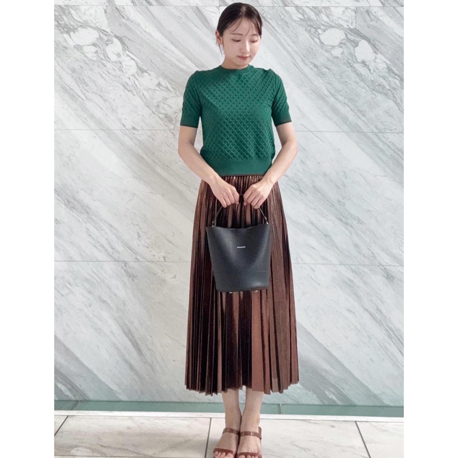 DRESSTERIOR「【6色展開/オンオフ】レース編みハーフスリーブニット」|ニット・セーター|