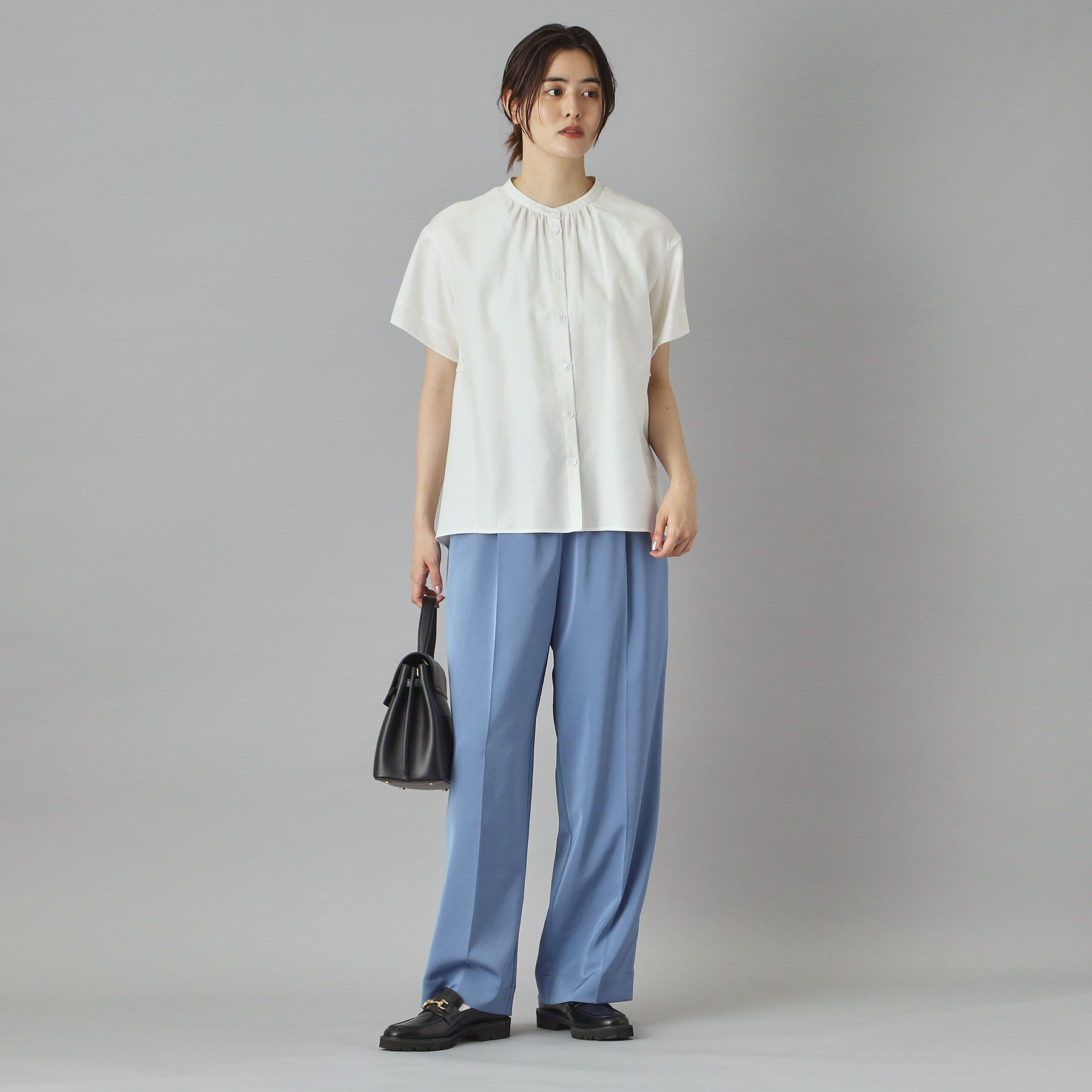 DRESSTERIOR「【洗える/コットン100％】バックフレアティアードブラウス」|シャツ・ブラウス|