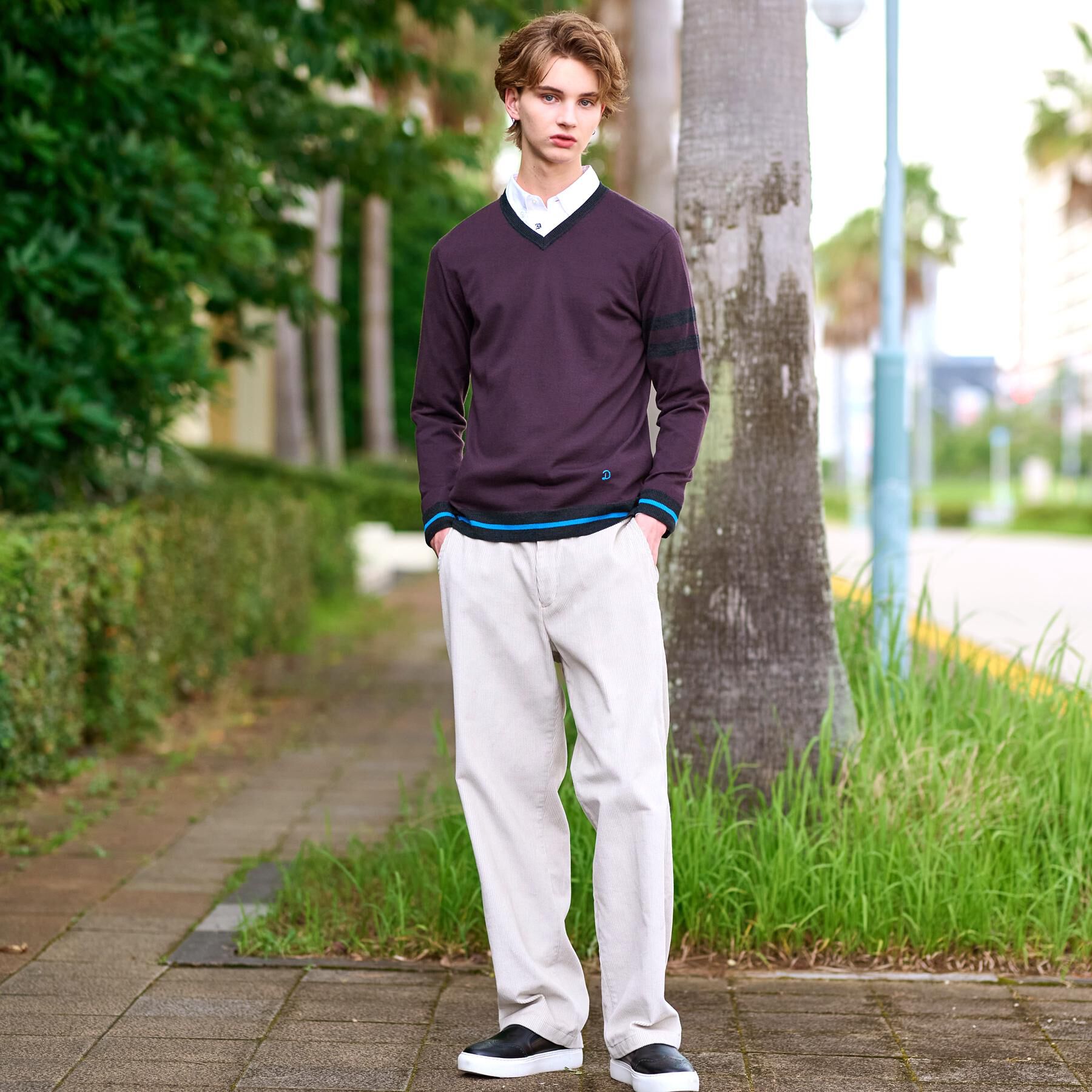 DRESSTERIOR「ウォッシャブルファインメリノ Vネックニット」|ニット・セーター|