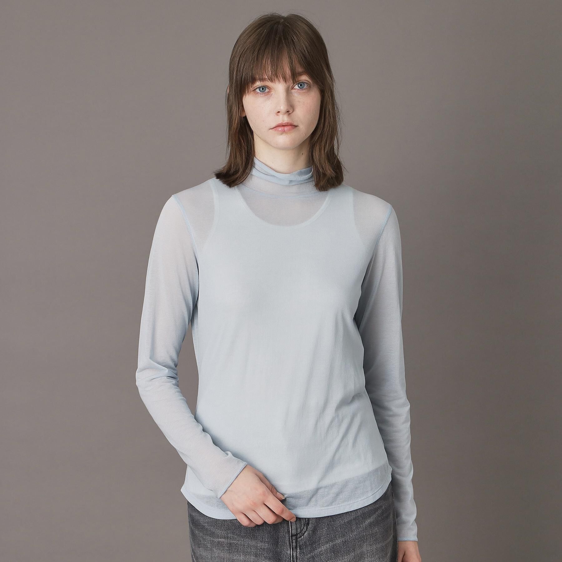 DRESSTERIOR「【シアー素材】シアータートルトップス」|Tシャツ・カットソー|