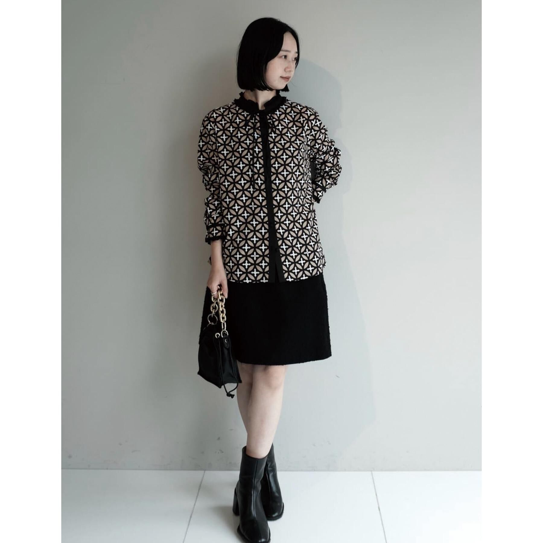 DRESSTERIOR「【モデル美香&times;DRESSTERIOR】コラボレーション オーバーラップサークルブラウス」|シャツ・ブラウス|