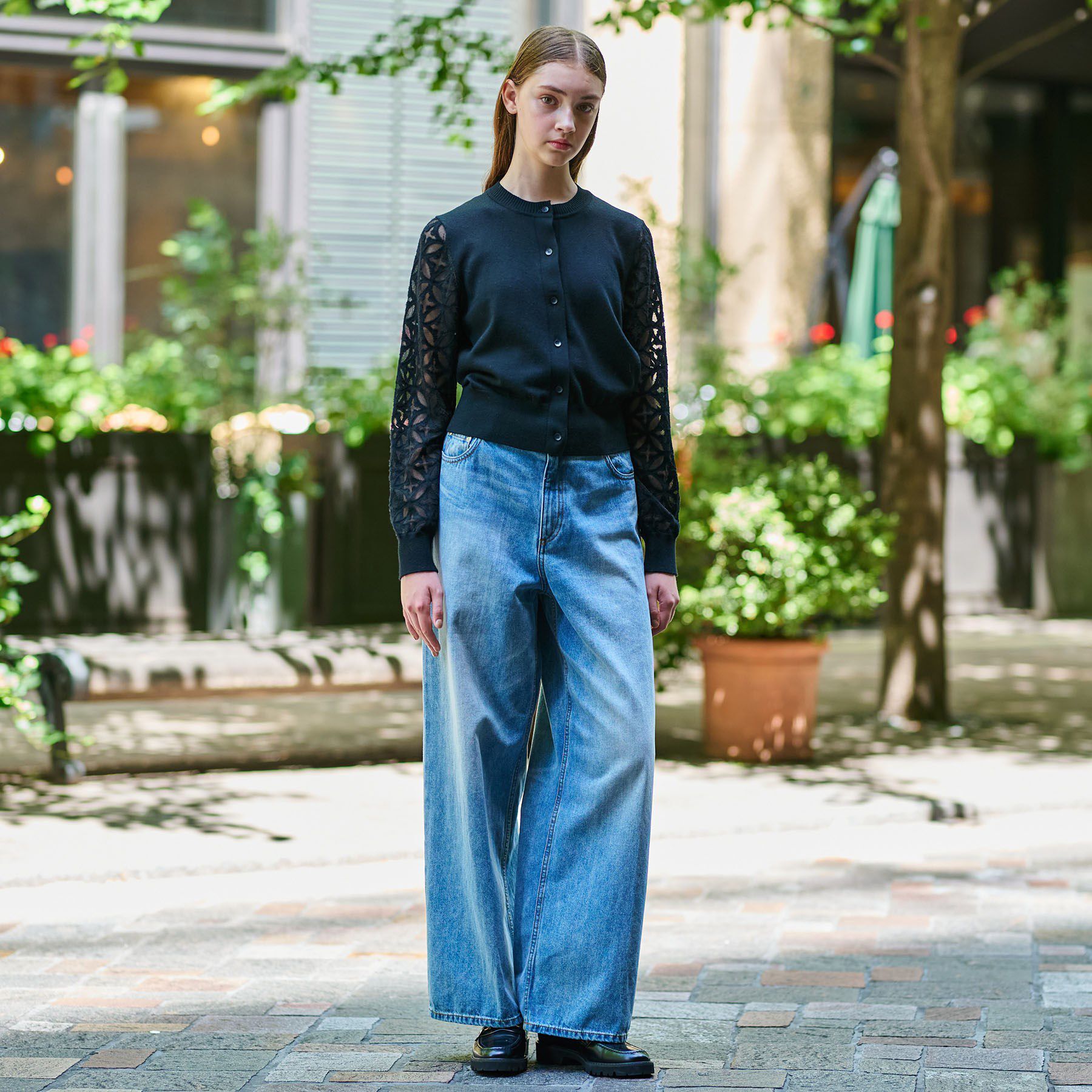 DRESSTERIOR「オーバーラップオパールスリーブカーディガン」|カーディガン|