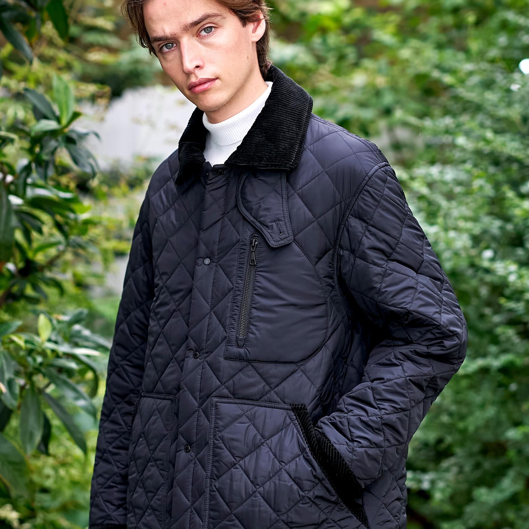 DRESSTERIOR「キルティング ハンティングジャケット」|ブルゾン・スタジャン|