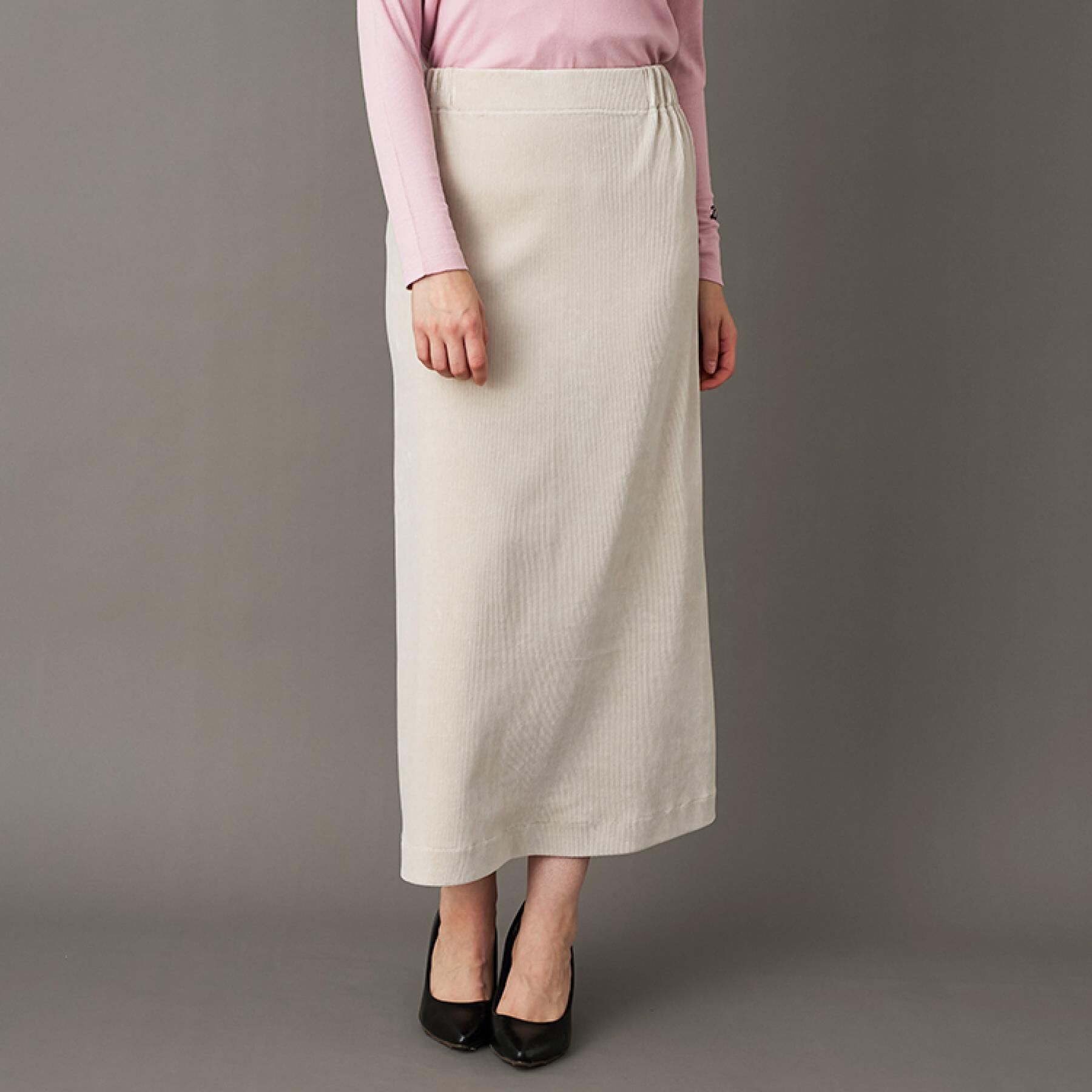 DRESSTERIOR「コーデュロイジャージタイトスカート」|スカート|