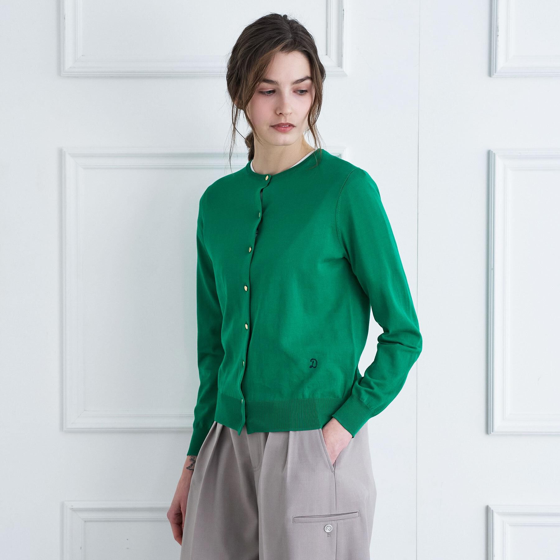 DRESSTERIOR「【ウォッシャブル】コットンシルク カーディガン」|カーディガン|