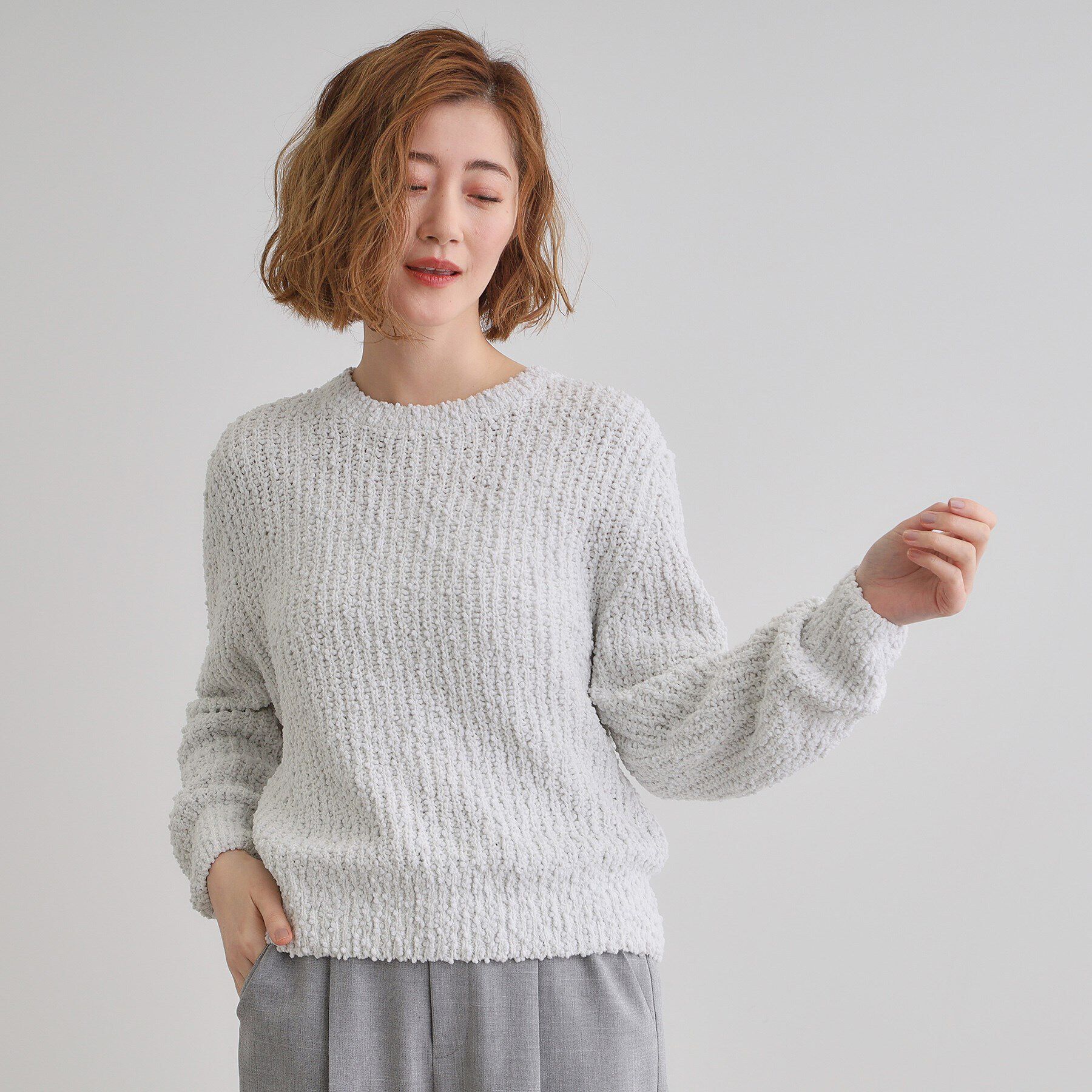 grove「ポンポンニットプルオーバー」|ニット・セーター|