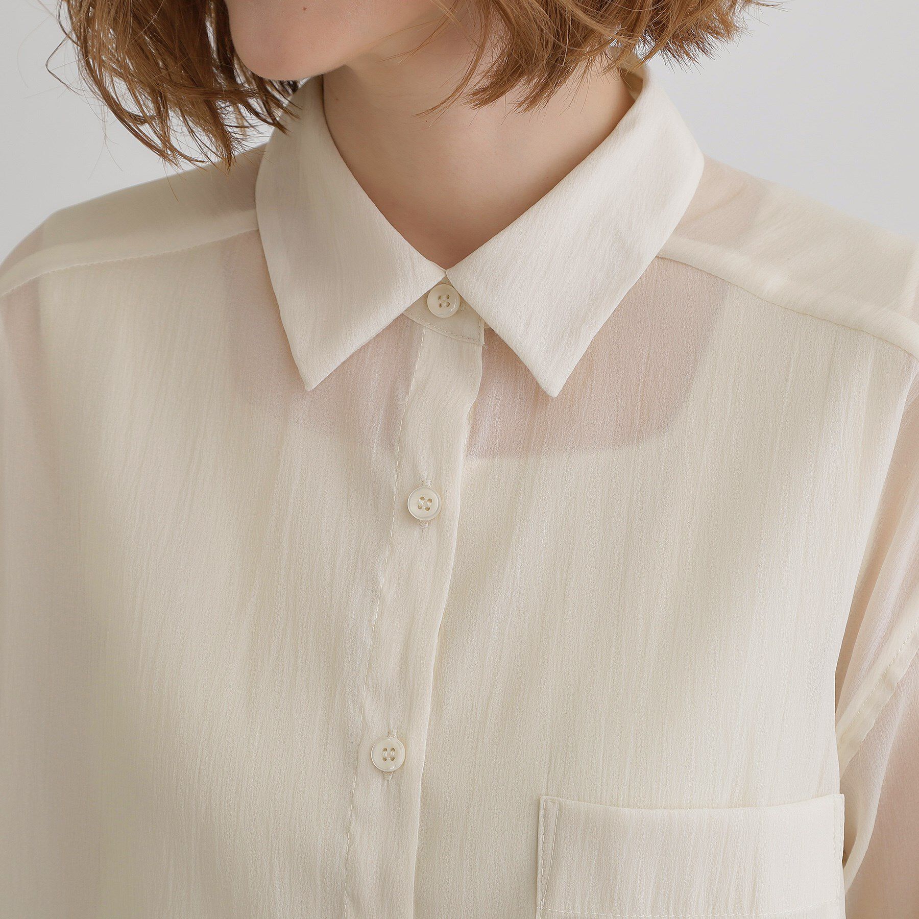 grove「【大人の抜け感スタイル】ストライプアソートシアーオーバーシャツ」|シャツ・ブラウス|