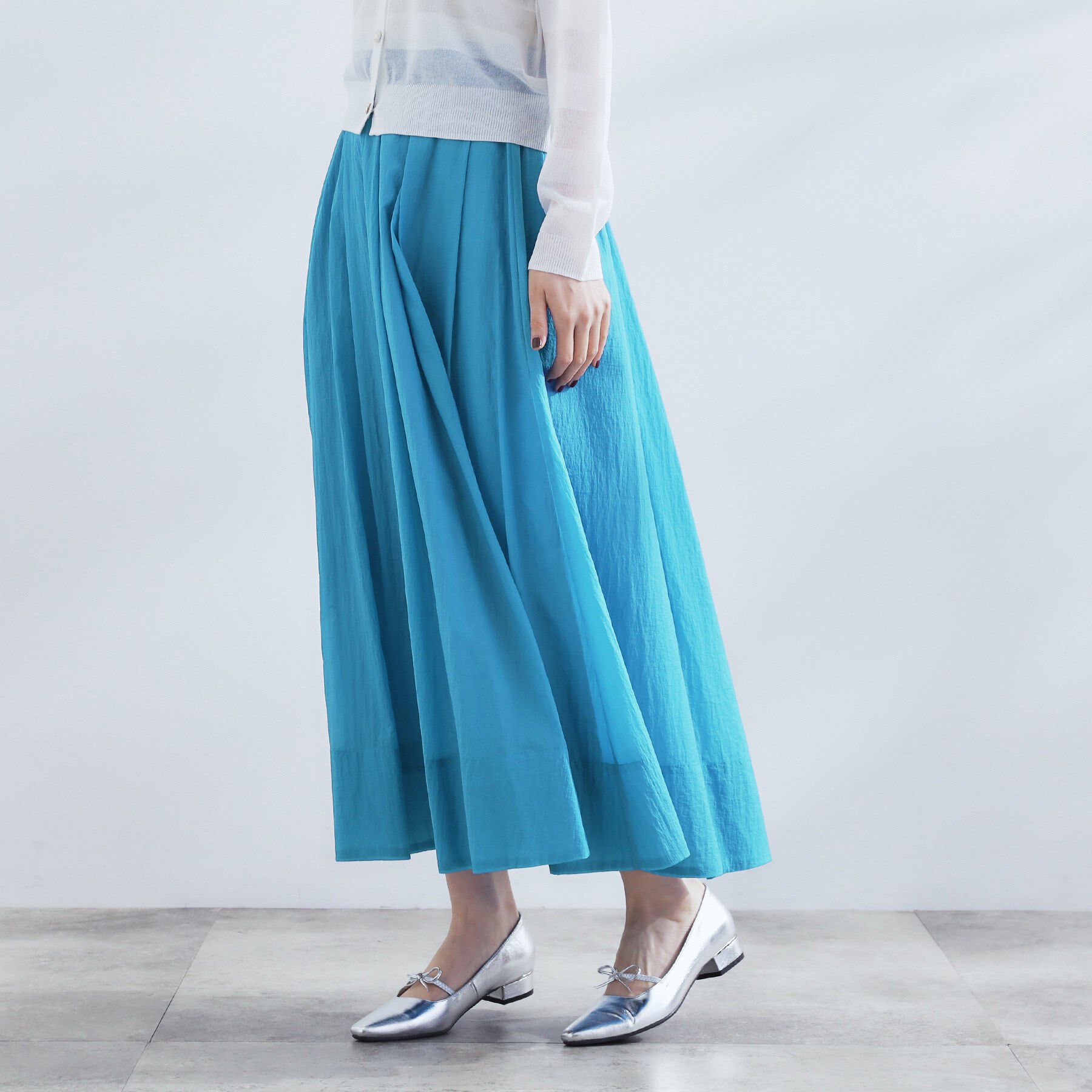 grove「透け感がムードある 大人のタックギャザースカート」|スカート|