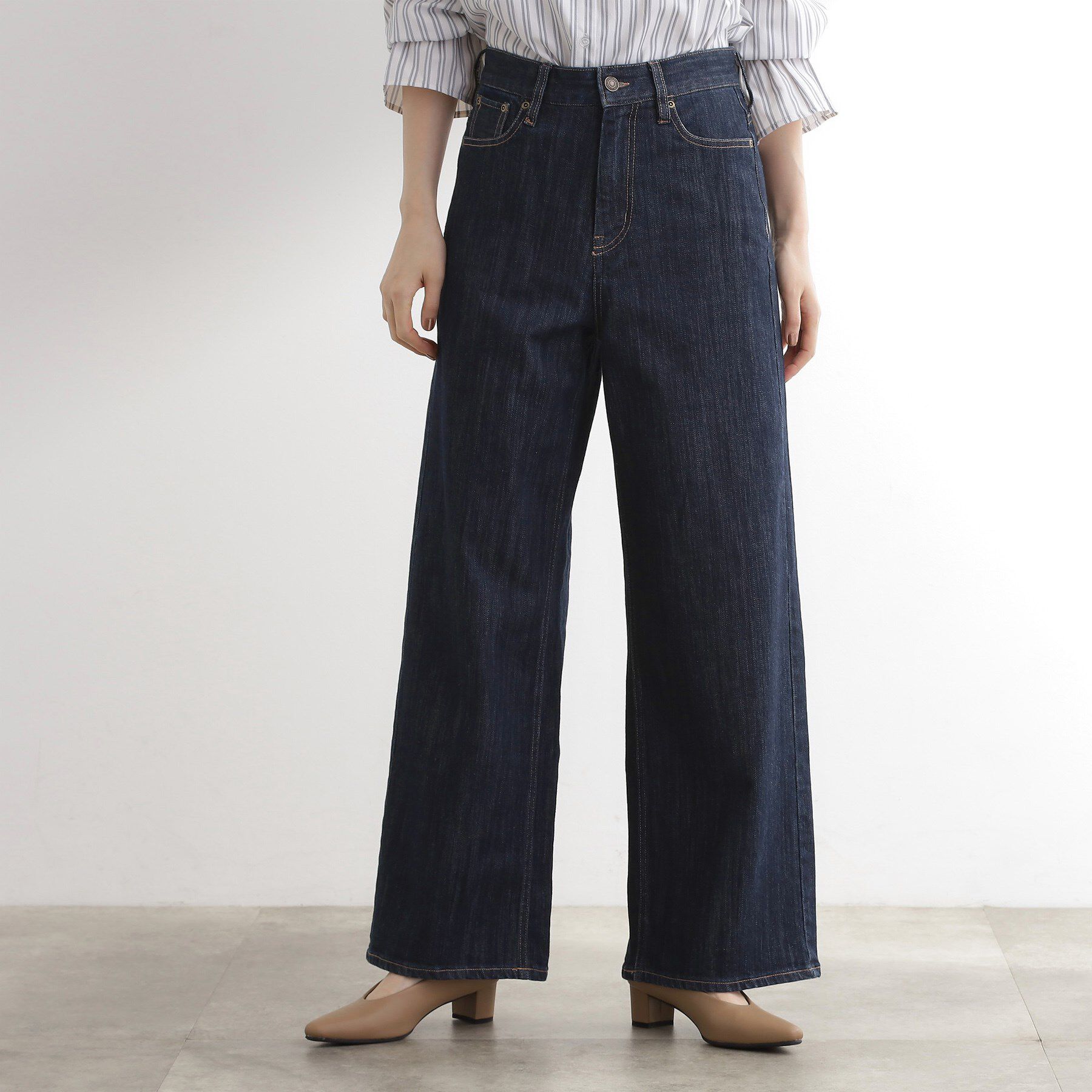 grove「【美シルエット/選べる着丈】大人のためのバギーデニム」|デニム|ワンウォッシュ(09