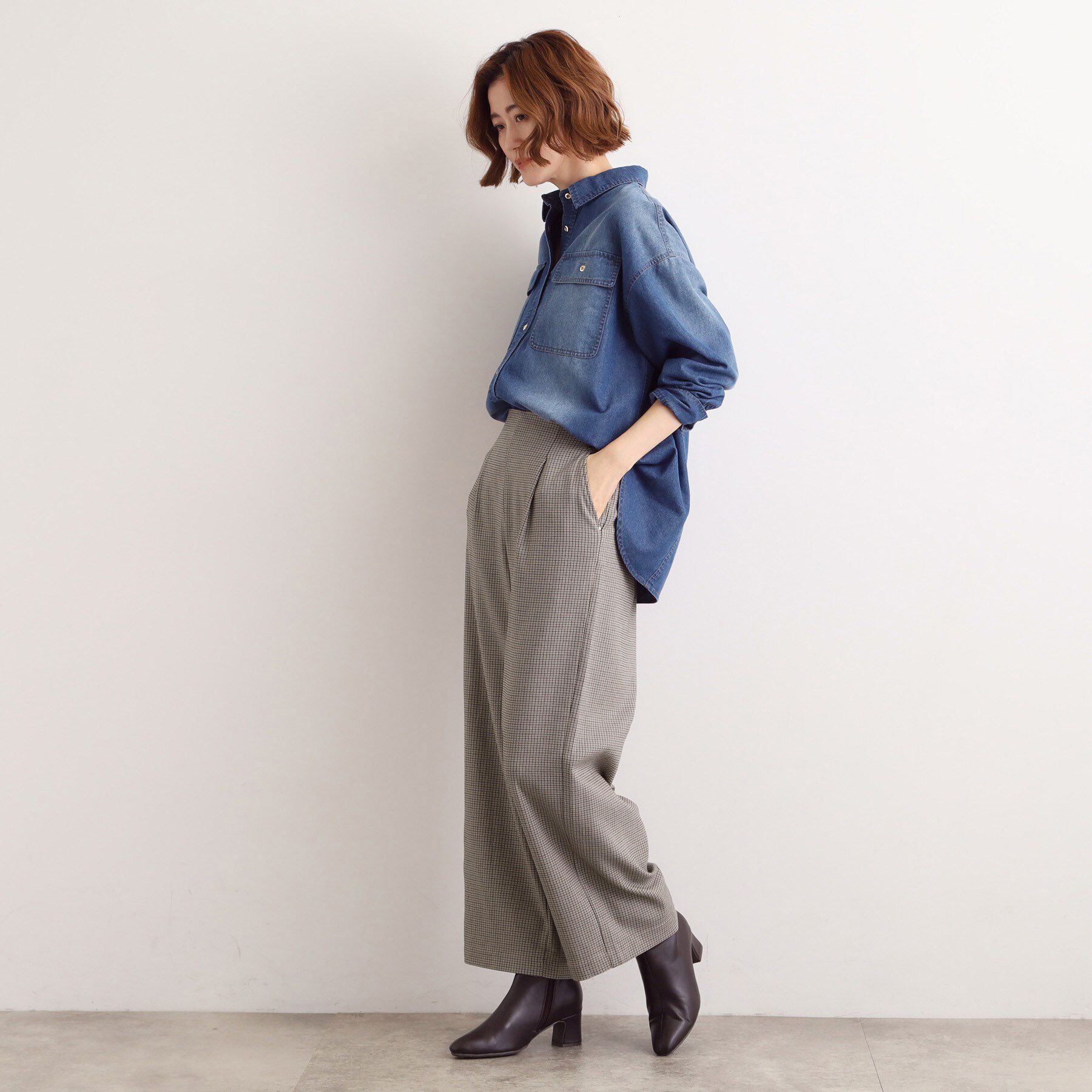 grove「【選べる着丈/多機能】裏起毛ハイパーストレッチワイドパンツ」|その他|