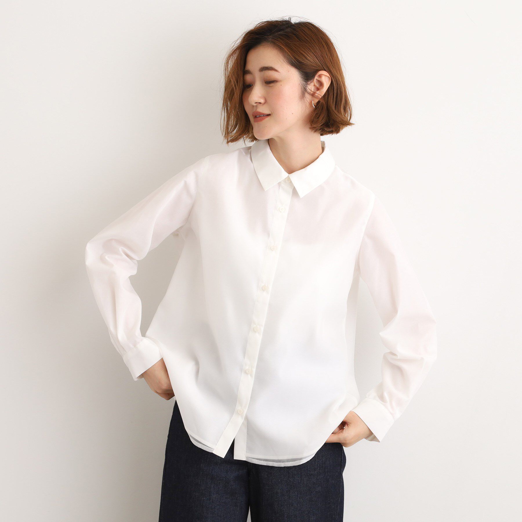 grove「オーガンジーレイヤードシャツ」|シャツ・ブラウス|オフホワイト(003