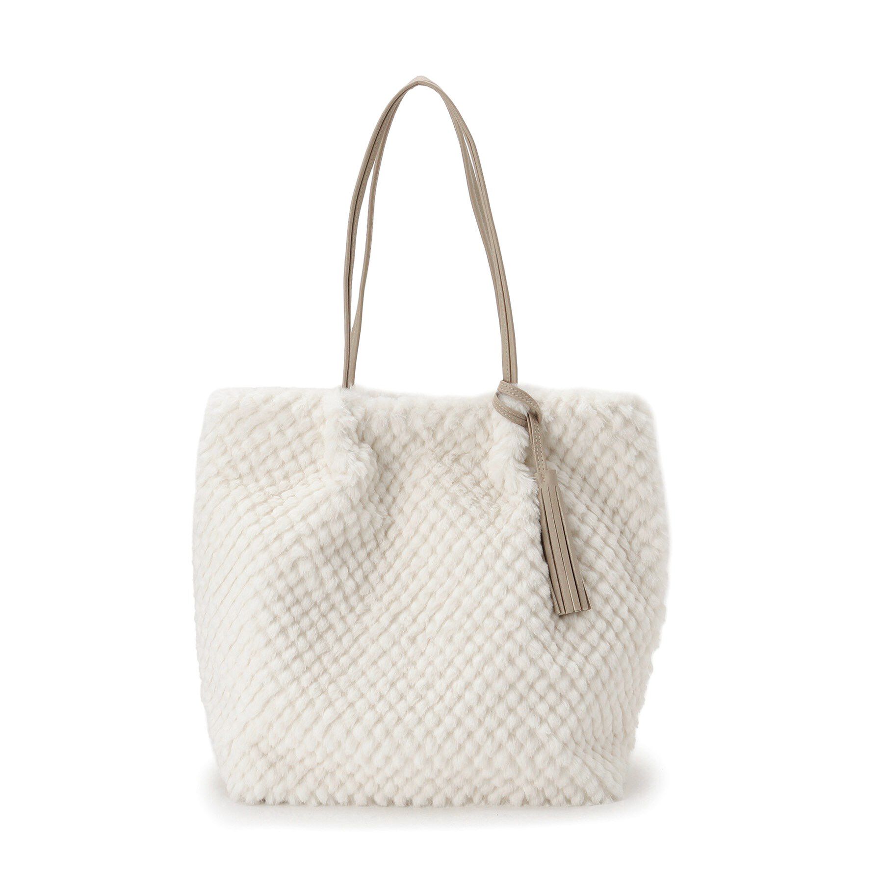 grove「ポコポコエコファータッセルトート」|トートバッグ|