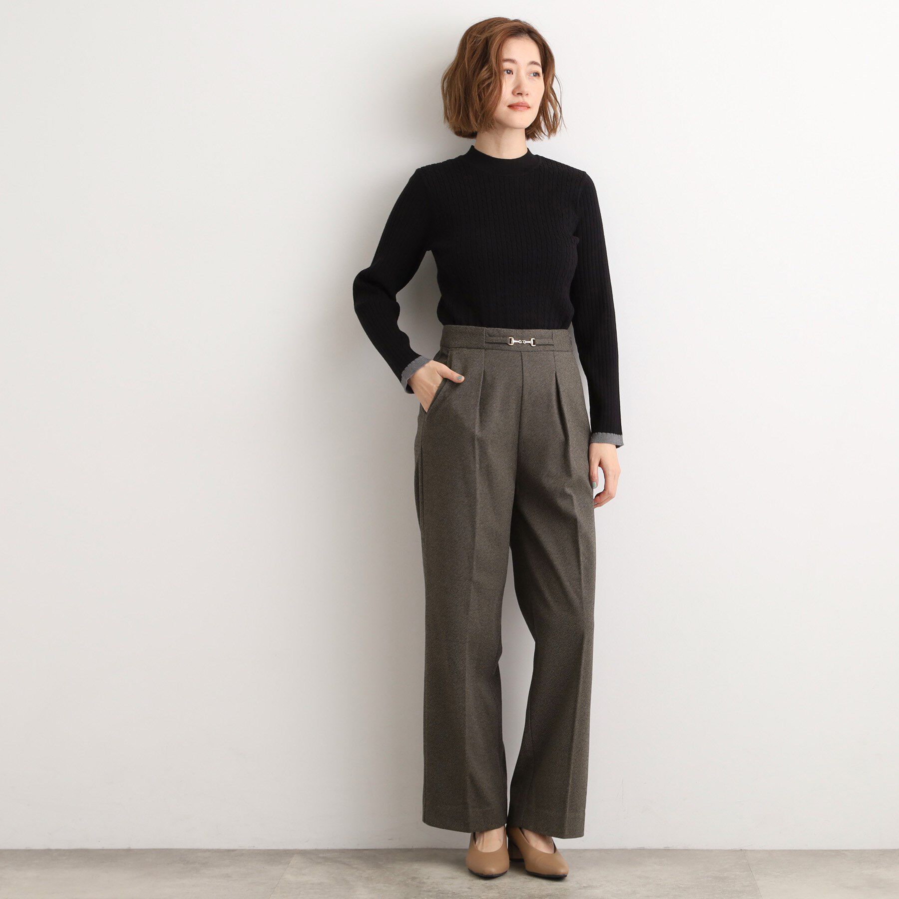 grove「フロントビットカルゼワイドパンツ」|その他|