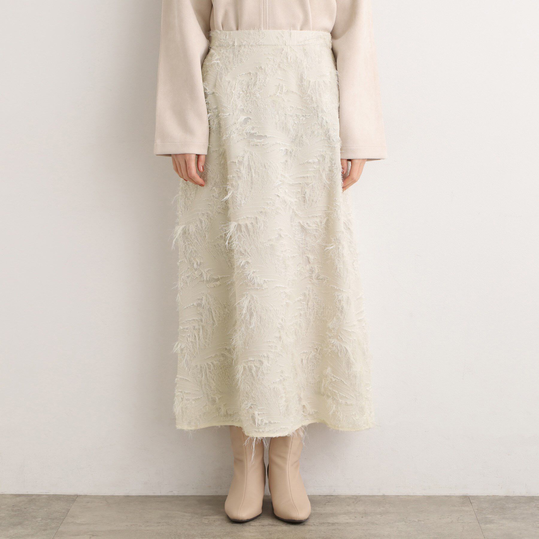 grove「纏うだけで気分が華やぐ　主役級シャギースカート」|スカート|