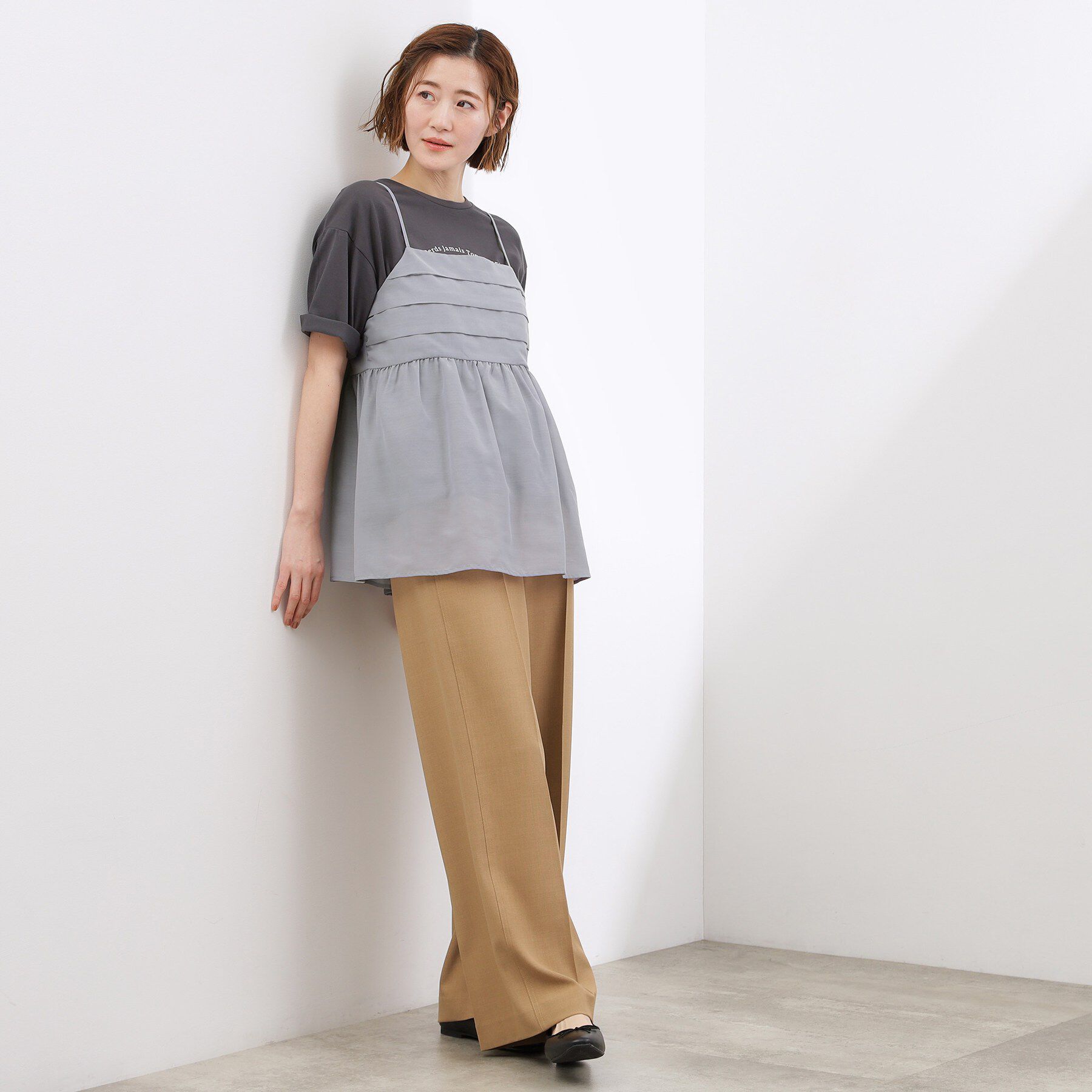 grove「【2点SET】今どきシアーシャツ＆キャミセット」|シャツ・ブラウス|