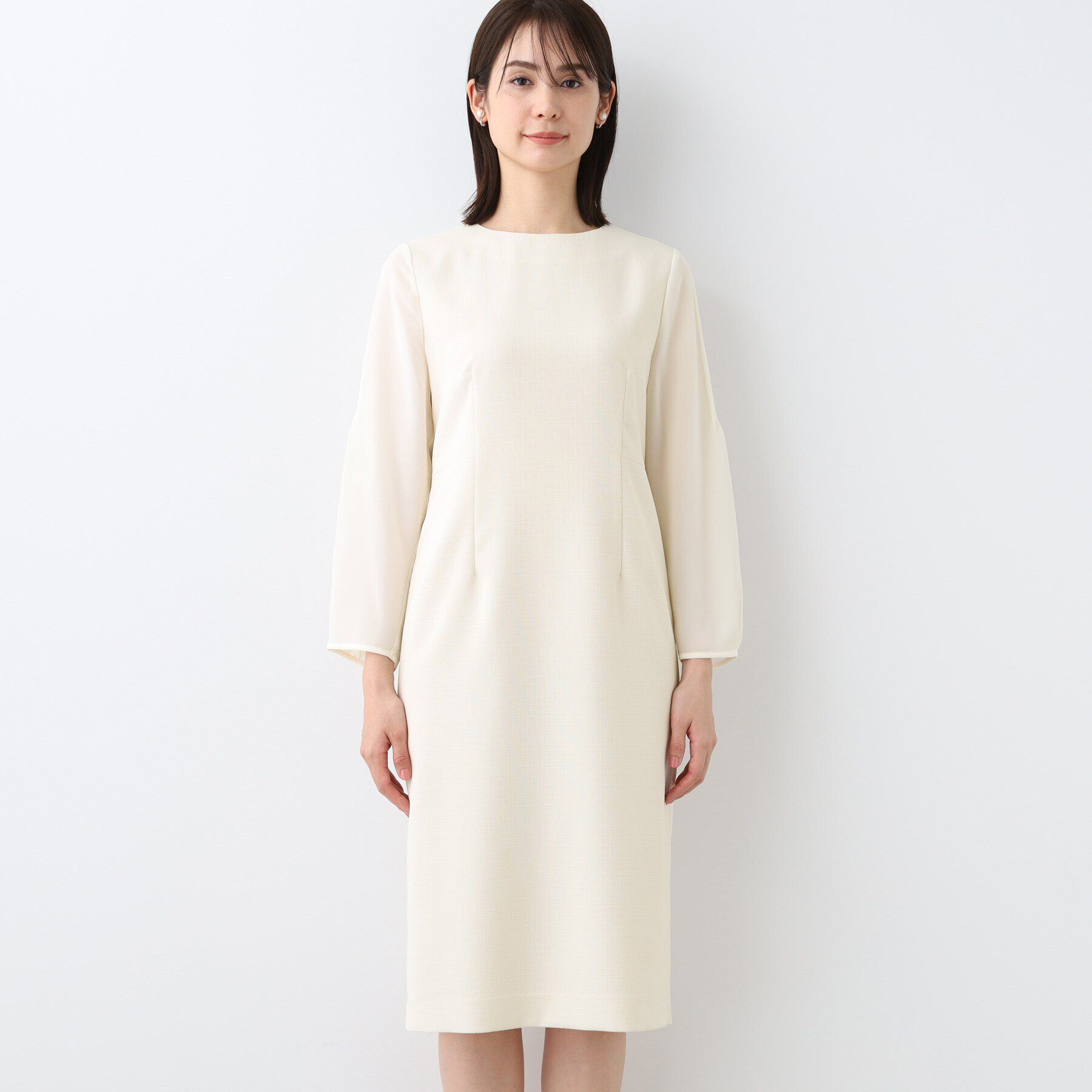 INDIVI「【洗える／スーツ】ストレートラインワンピース」|ワンピース|