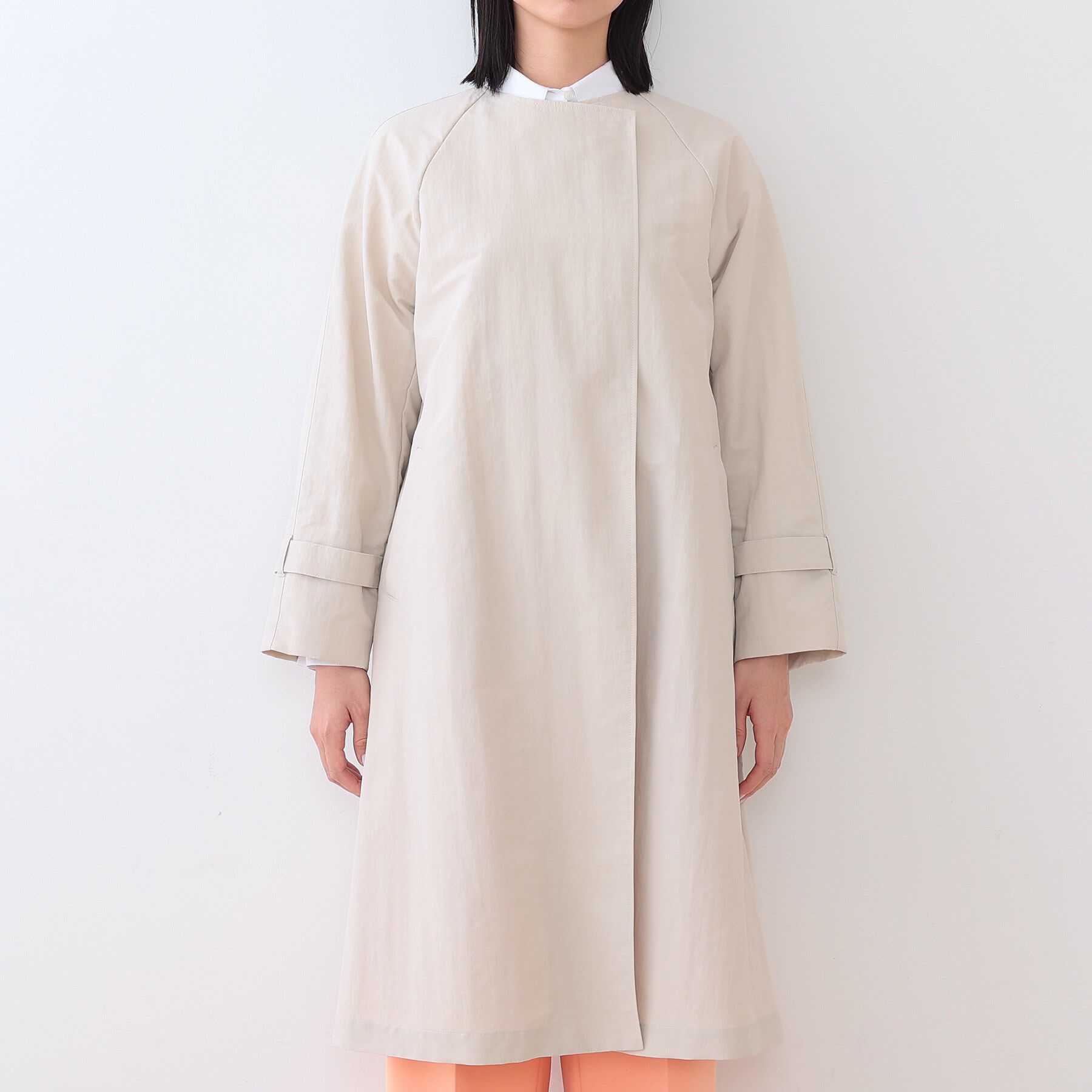 INDIVI「【撥水／UVケア／軽量】トレンチ風ロングコート」|トレンチコート|